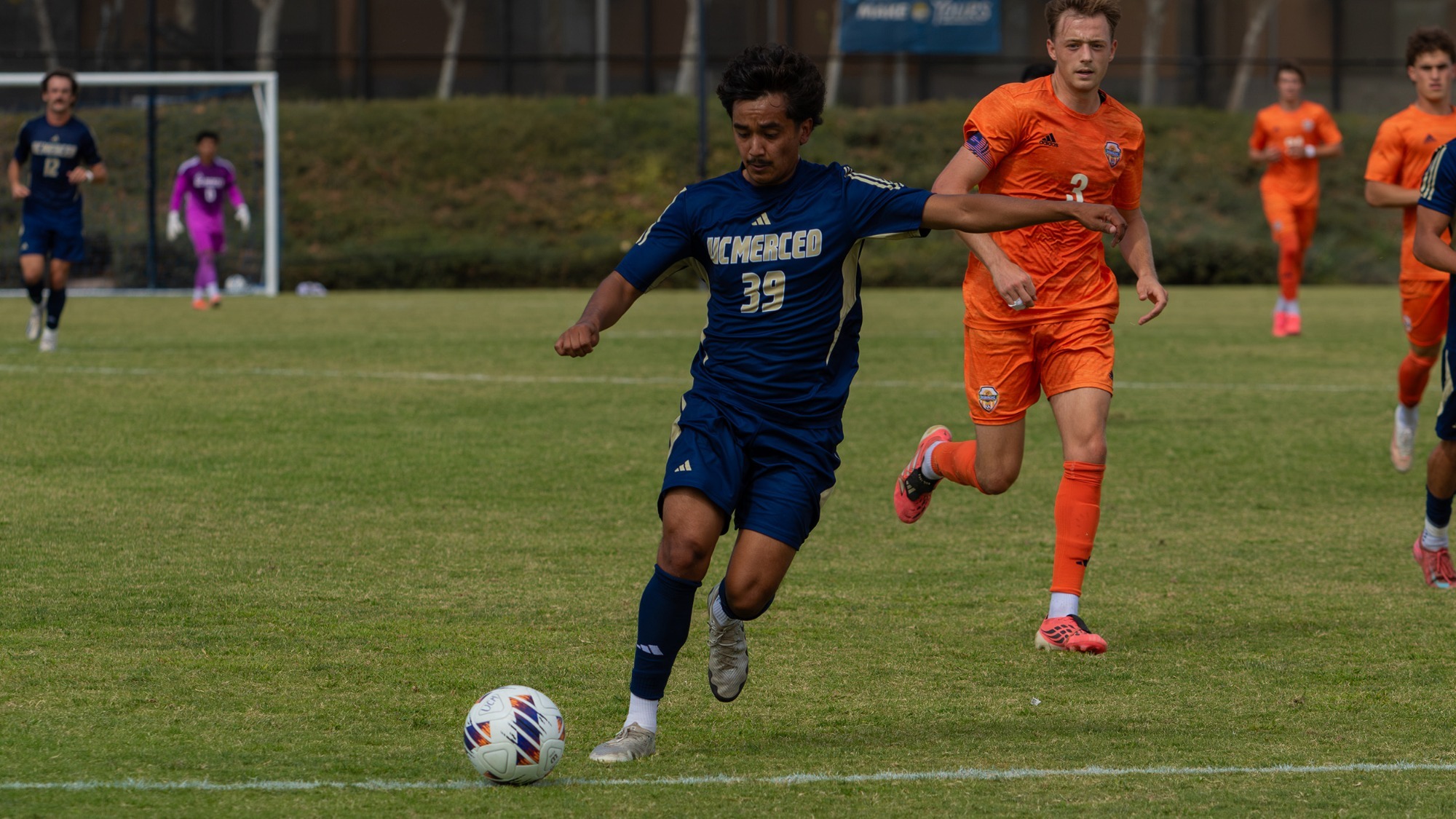 Matthew Aldana taking a shot from the top of the goal area on 10.2.2026