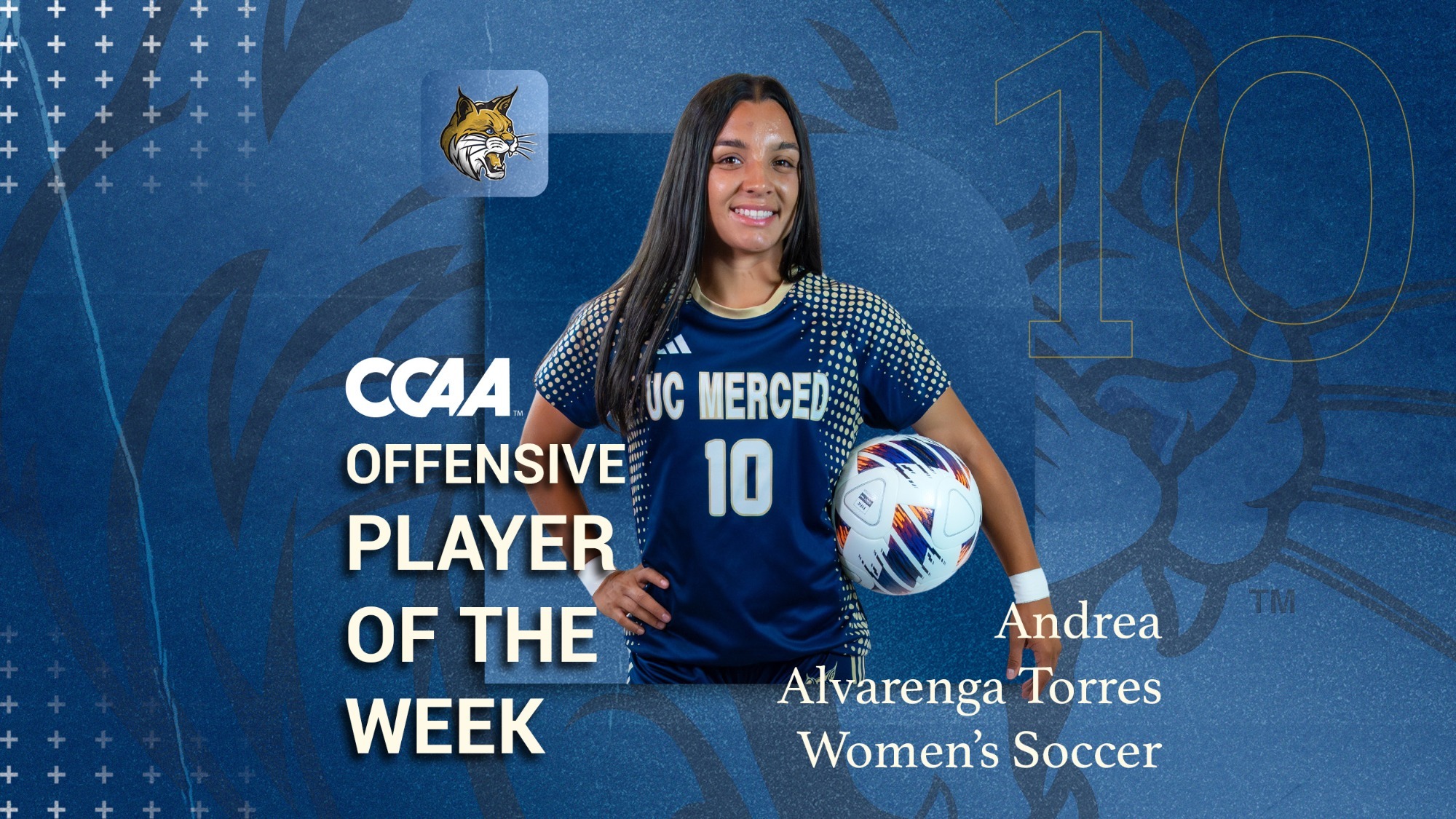 Blue CCAA Offensive Player of the Week Graphic