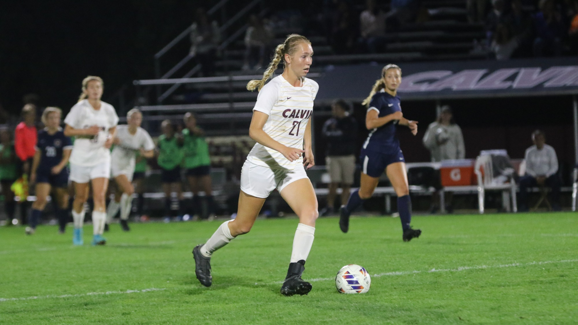 Women's Soccer Scores Early in 20 Win Over Wheaton Calvin University