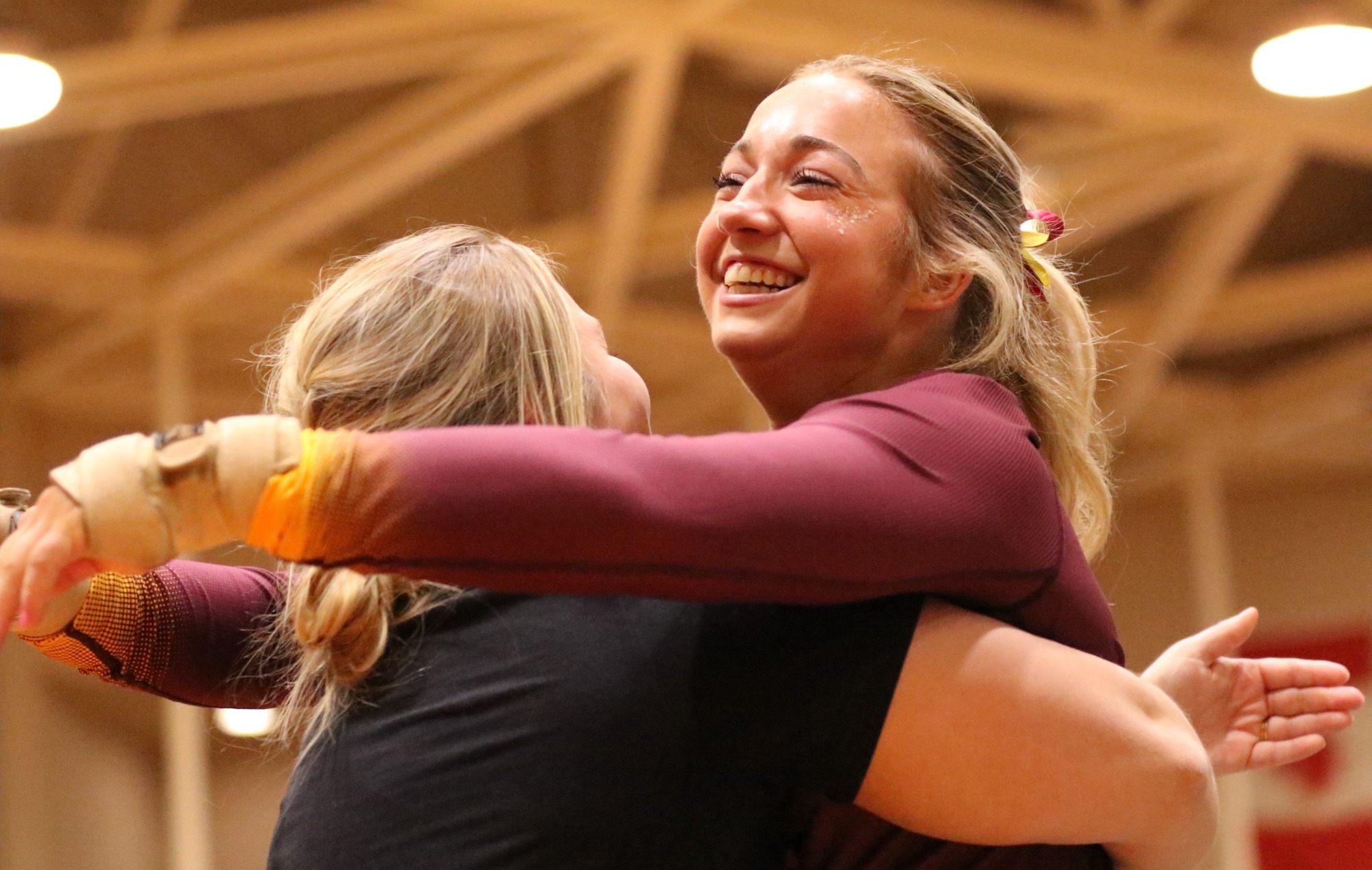 Jenna Wert Celebrates Arial Pass at NCATA D3 Nationals - 4-12-25