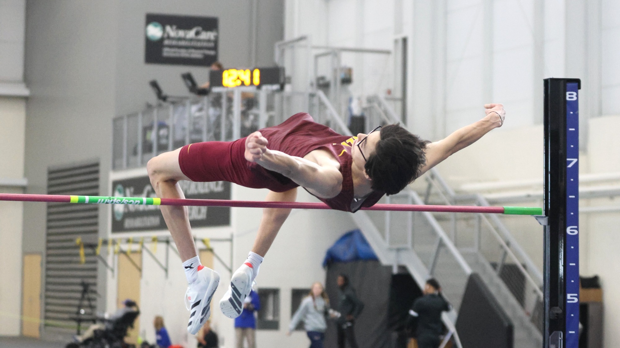 Simon Vandenbroek high jump at GVSU Holiday Open - 12-5-25