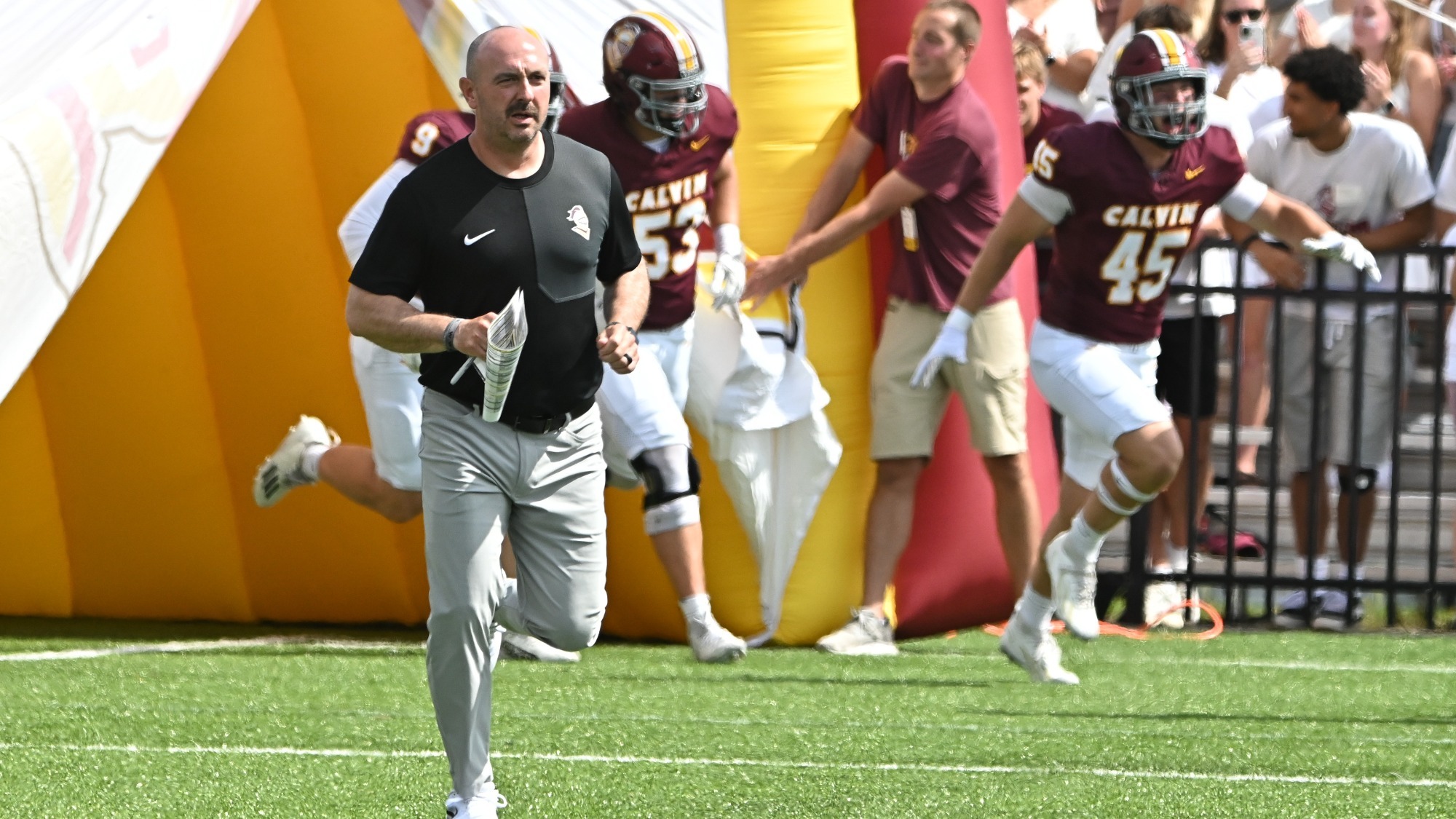 Calvin Head Football Coach Trent Figg - 9-12-26