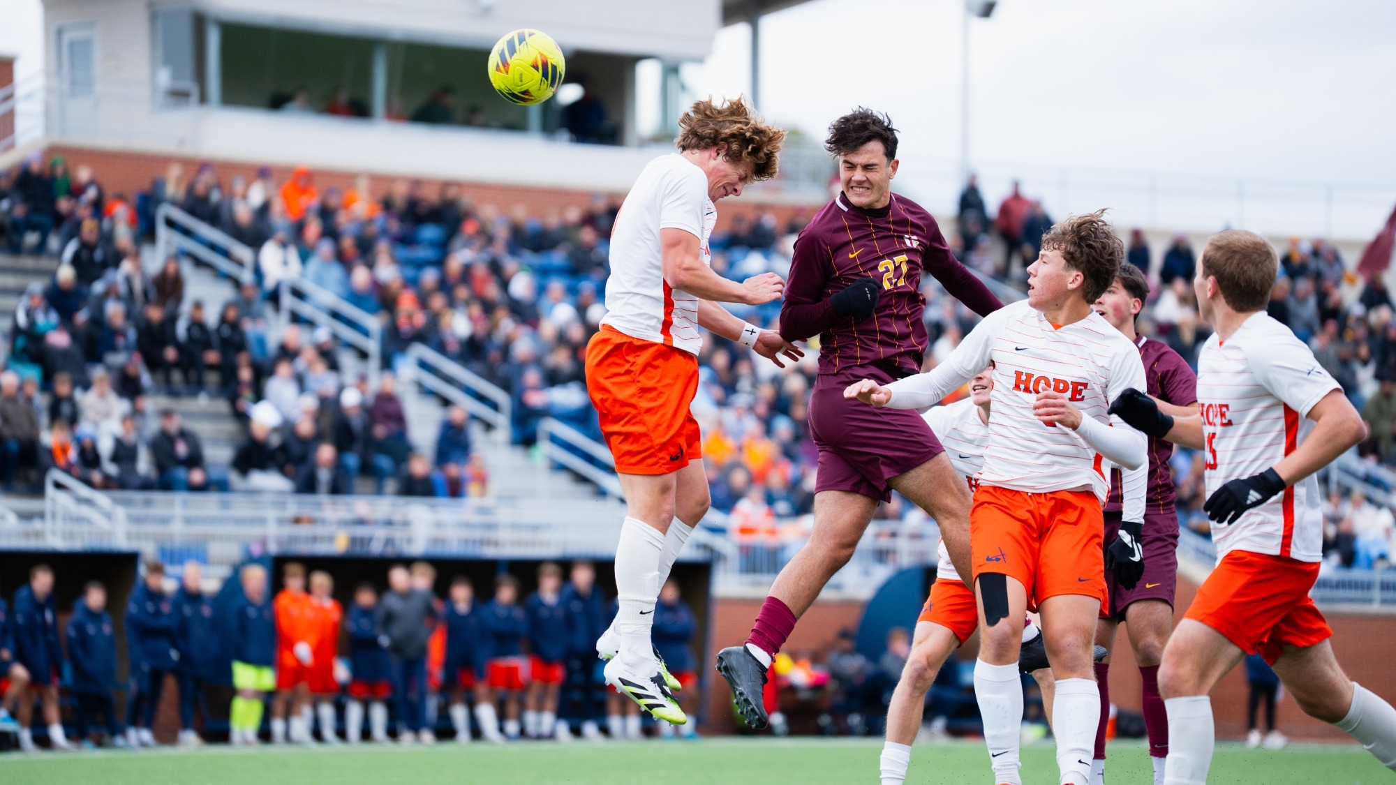 Pol Sabe Heads a Ball Against Hope - 11-8-26 - MIAA Tournament Final