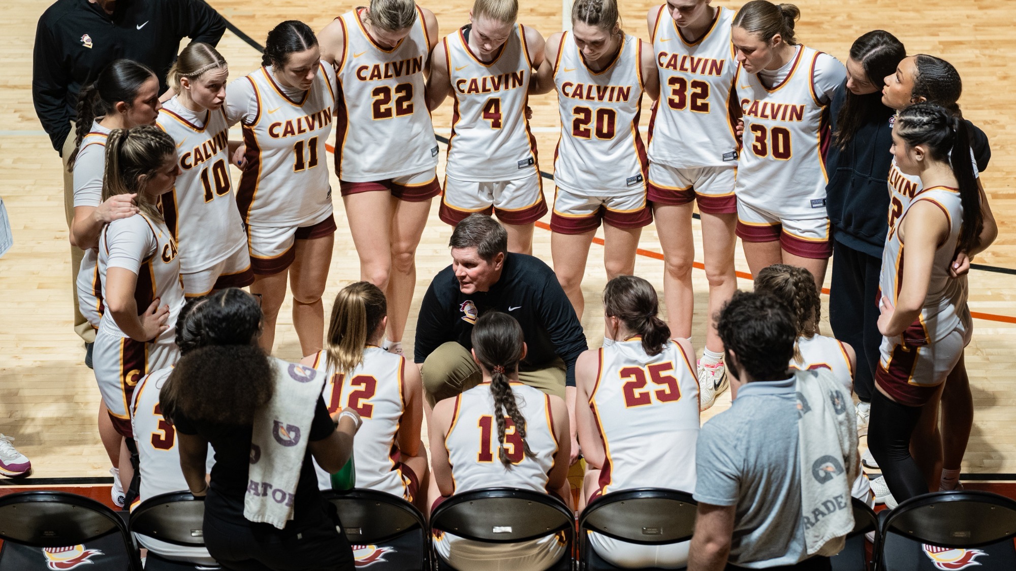Calvin's Mark Christner in Huddle vs Hope - 1-24-26