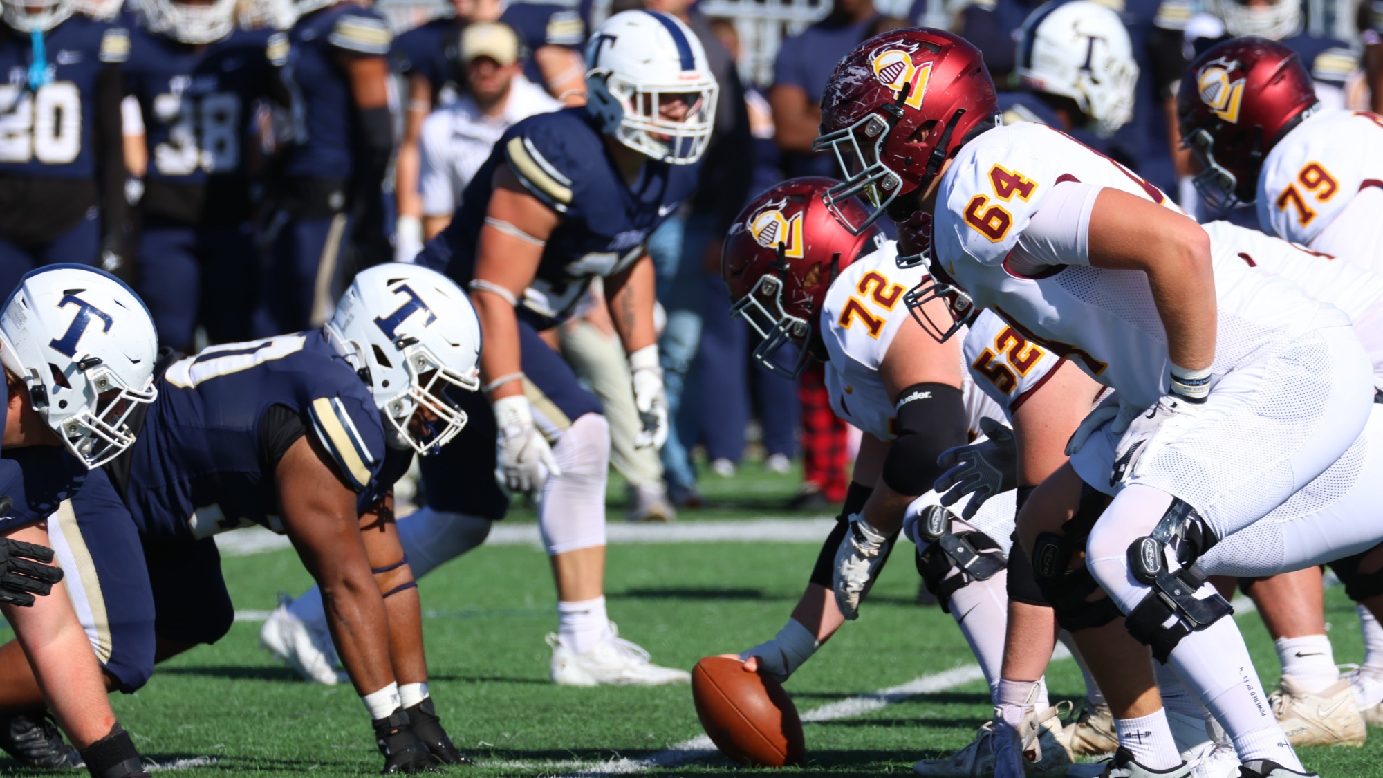 Calvin Football Offensive Line at Trine - Oct. 2024