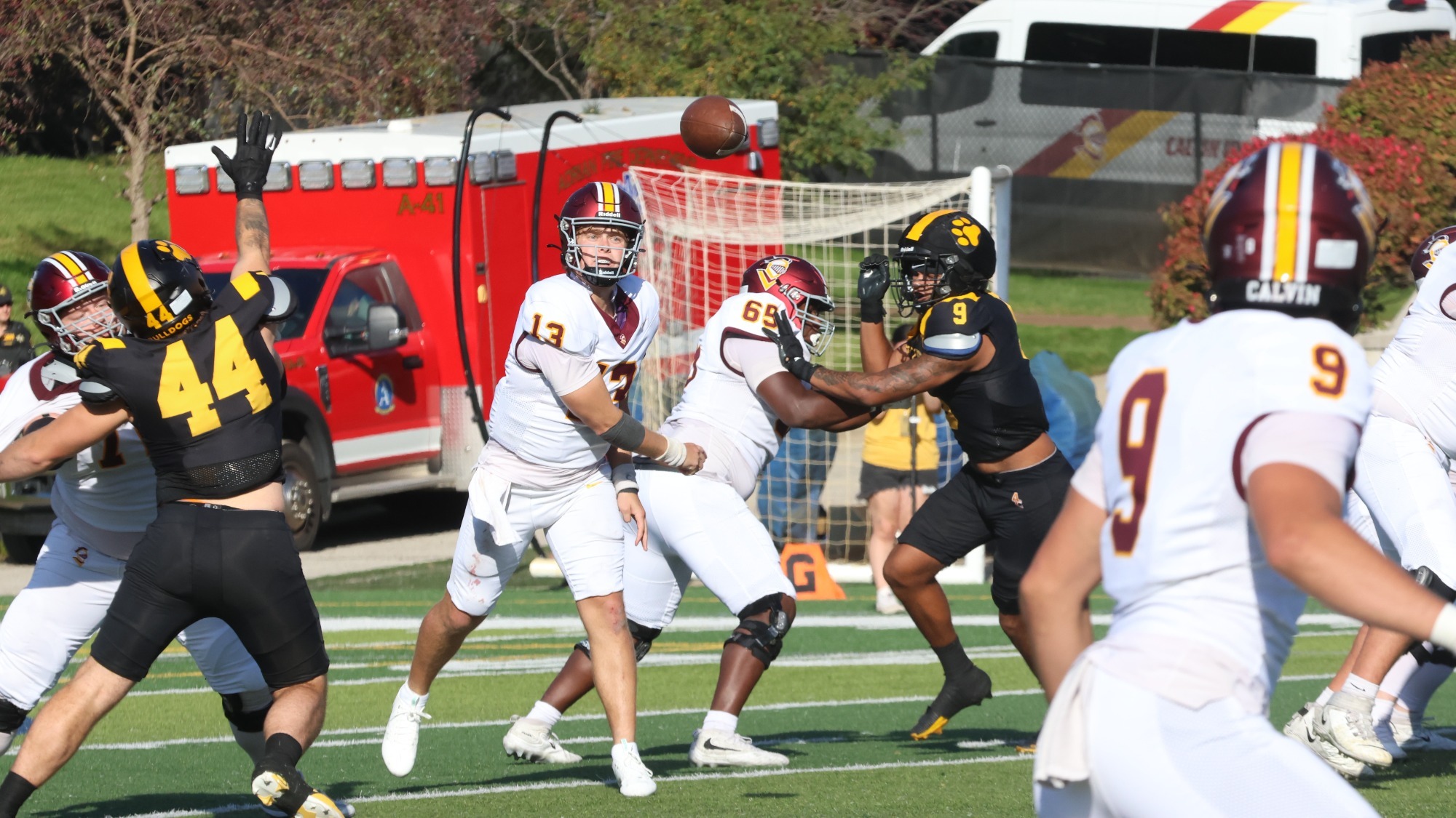 Thomas Vaccaro Tosses a Pass at Adrian - 10-3-26