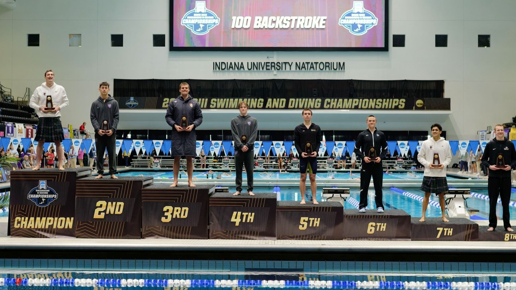 NCAA III Men's 100 Backstroke All-America Awards Stand - 3-20-26