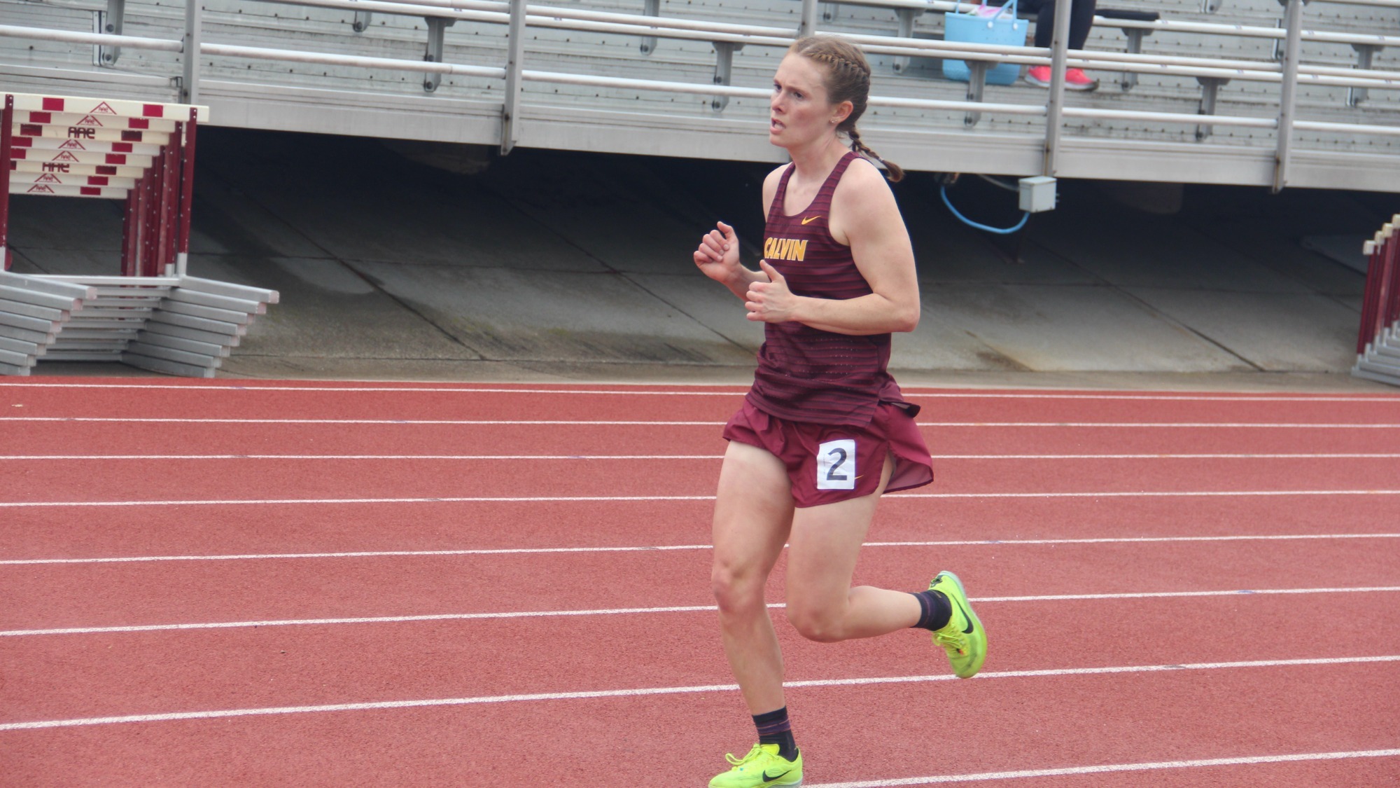 Alaina Smith in 10K at 2025 MIAA Outdoor Track and Field Championships