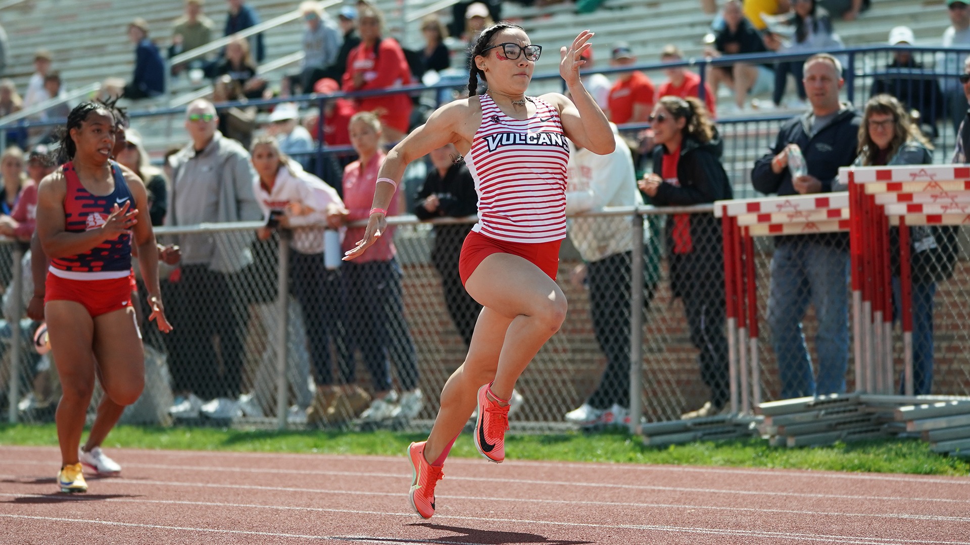 California sophomore Loreena Manser competes in the preliminaries of 2026 PSAC Championships.