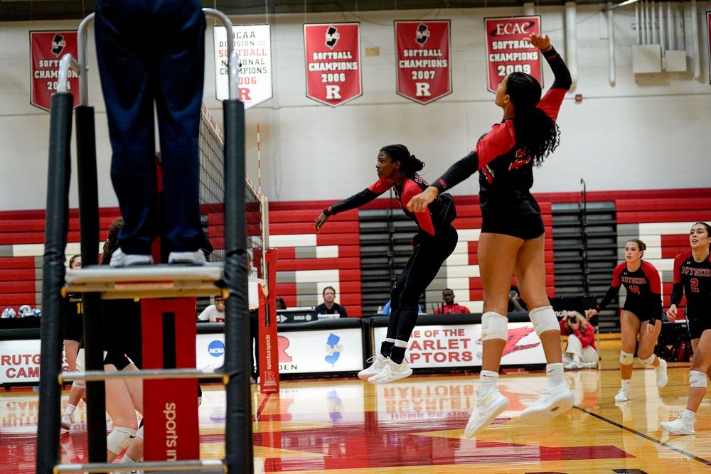 Gabby Gbolanah, back, and Asha Pensa Johnson