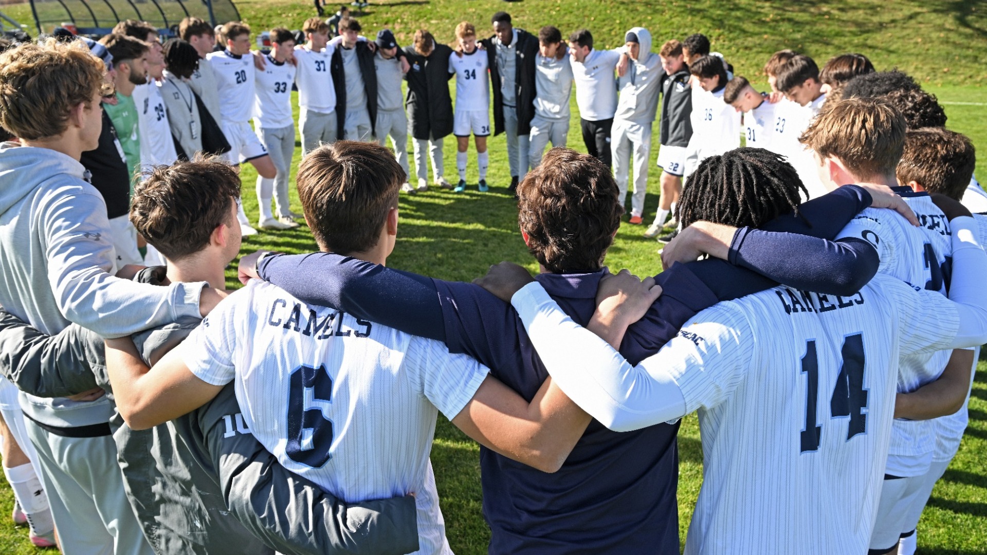 Men's Soccer Team Huddle