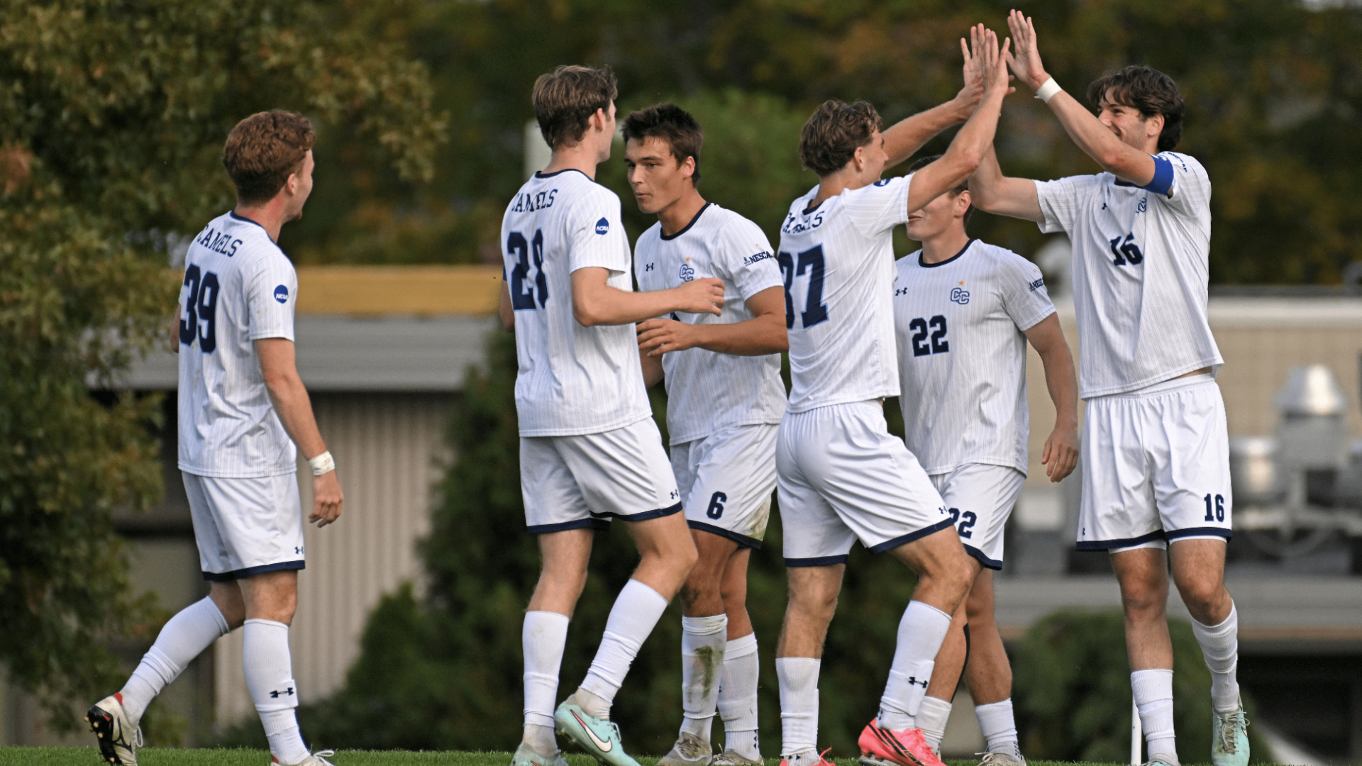 Men's Soccer Goal Celebratio