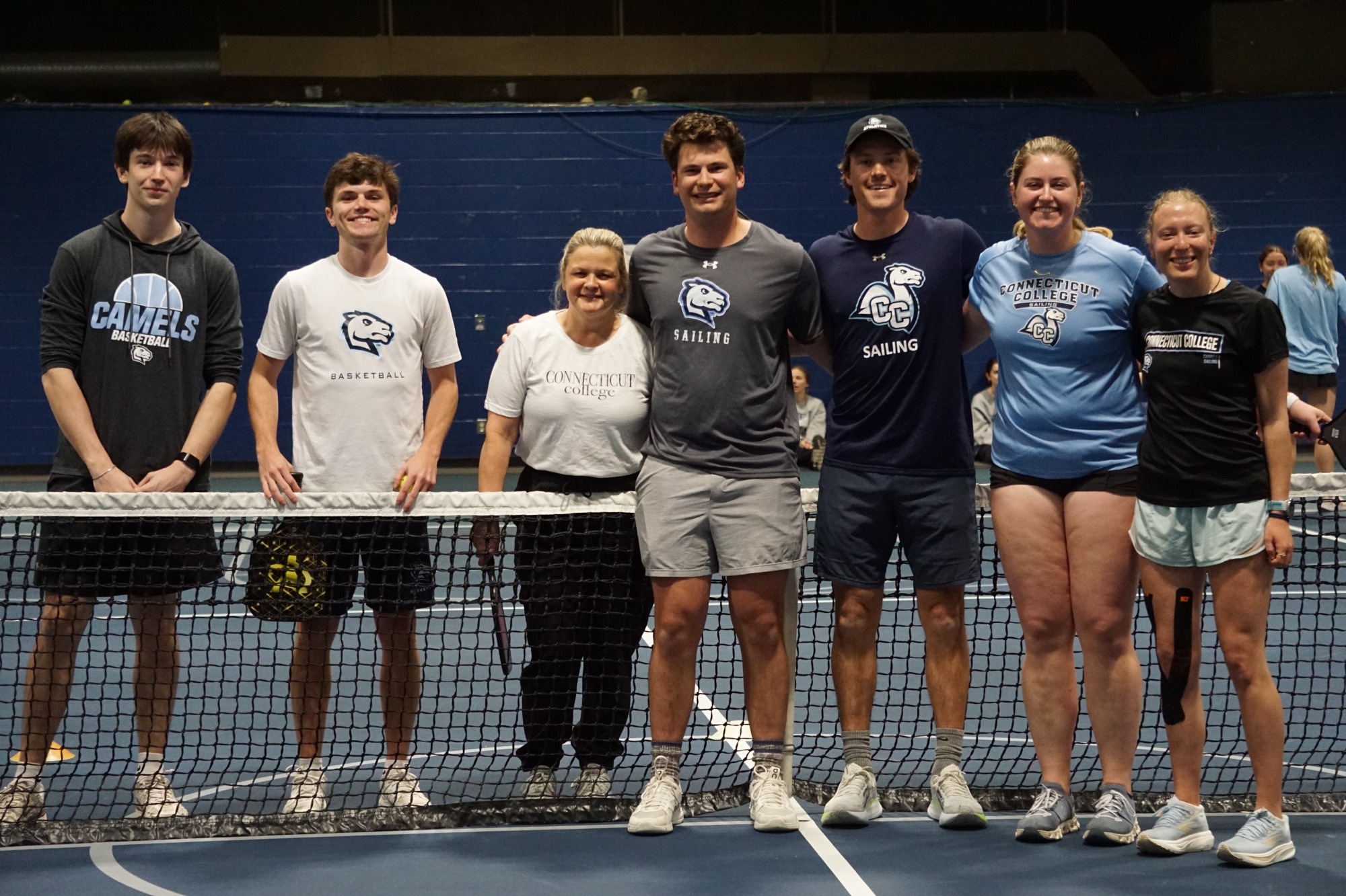 The Connecticut College Student Athlete Advisory Committee and The Hidden Opponent hosted an athlete/staff pickleball tournament on Thursday March 26 in Luce Fieldhouse. Each team featured at least one student-athlete and one faculty/staff member.