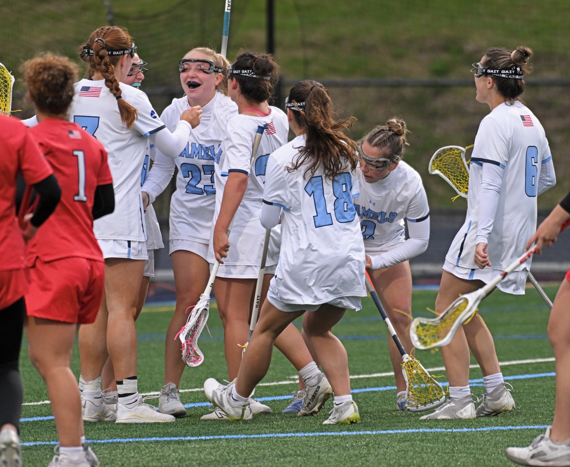 Women’s lacrosse v. Wesleyan Wednesday, April 22, 2026 on Silfen Field. (Connecticut College photos by Sean D. Elliot)
