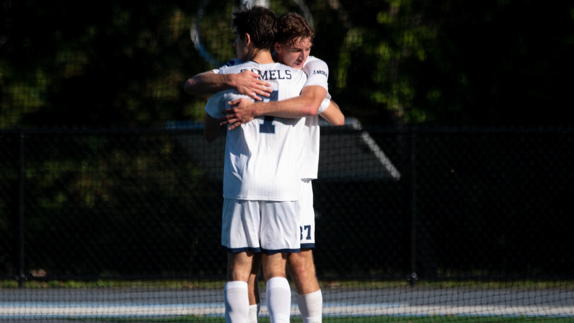 Max Weiss and Marco Perugini celebrating a Weiss goal