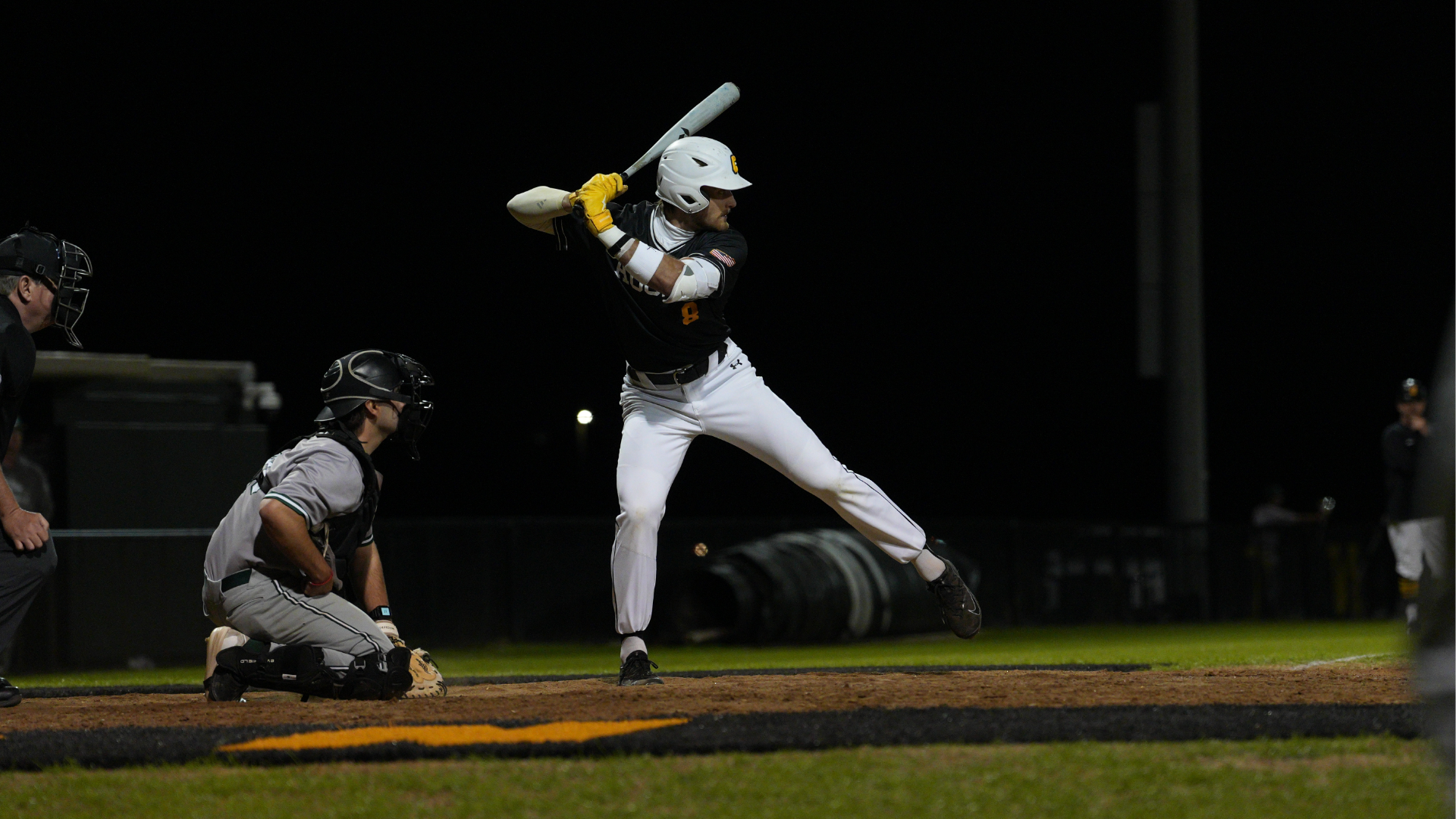 Cameron baseball player in batting stance