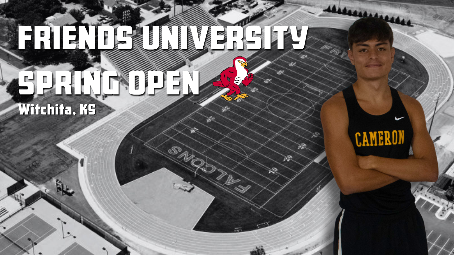 Men's Track Runner Victor Ramos-Sambade at Friends University spring open