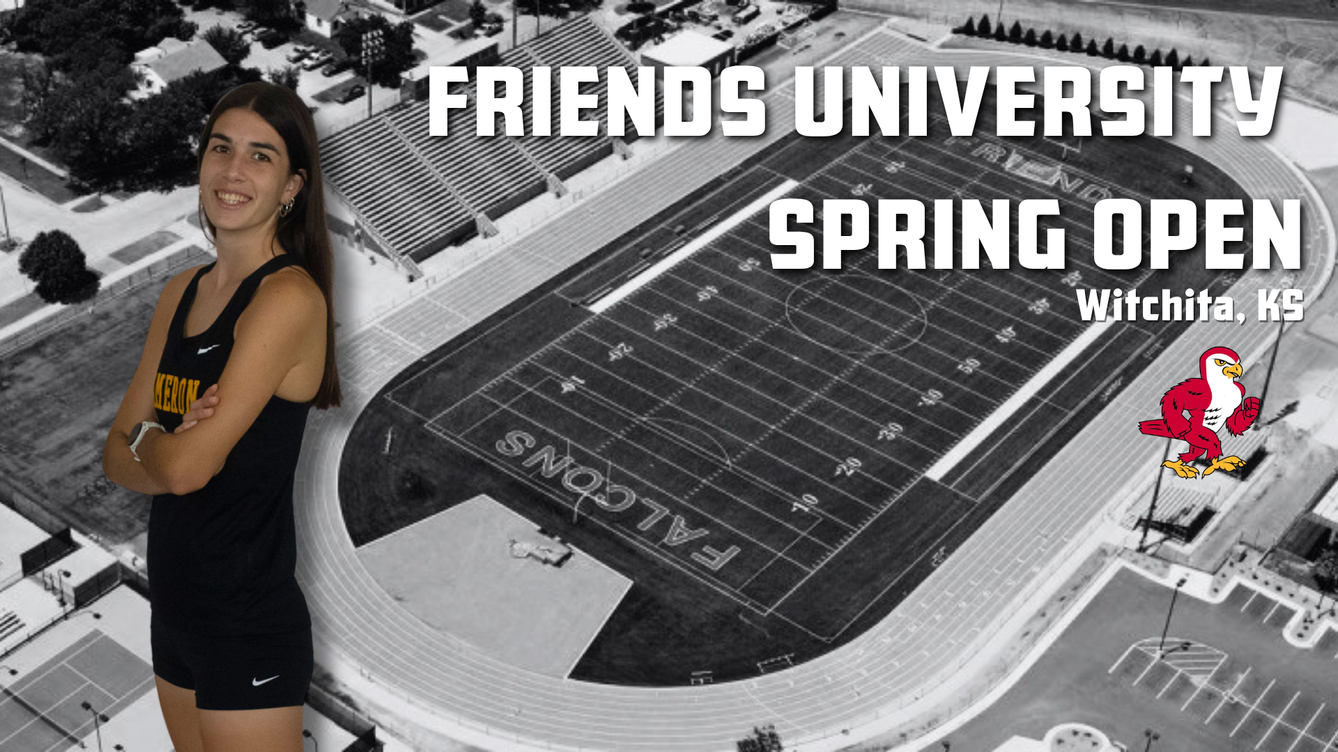 Women's Track Runner Mireia Planesas at the Friends University Spring Open