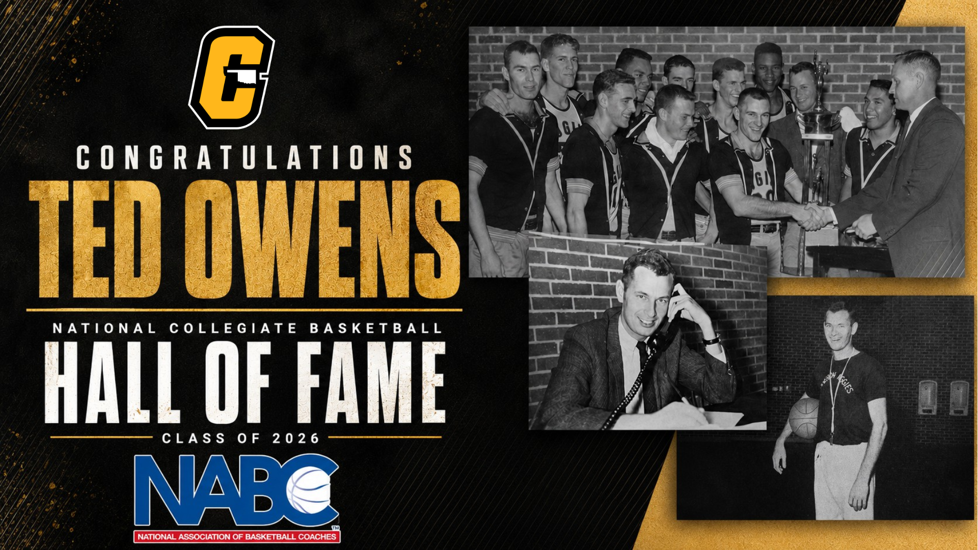 Ted Owens into NABC Hall of Fame. Congrats to Ted Owens on Being inducted into the NABC Hall of Fame 2026 Class. Photos of Ted Owens included