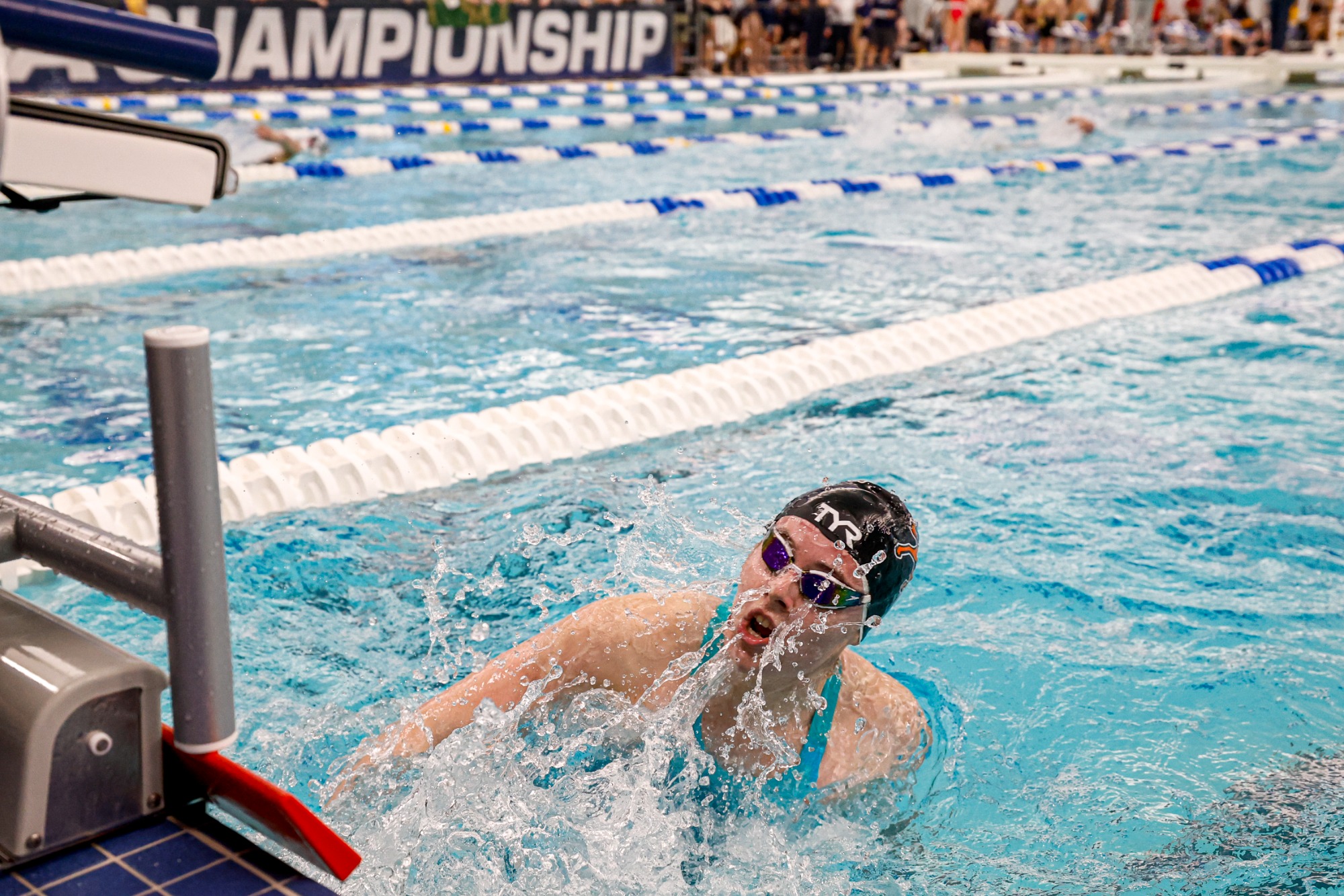 CAA Swimming Championships, Friday, Feb. 28, 2025, day session at Hampton Aquaplex - Hampton, Va..