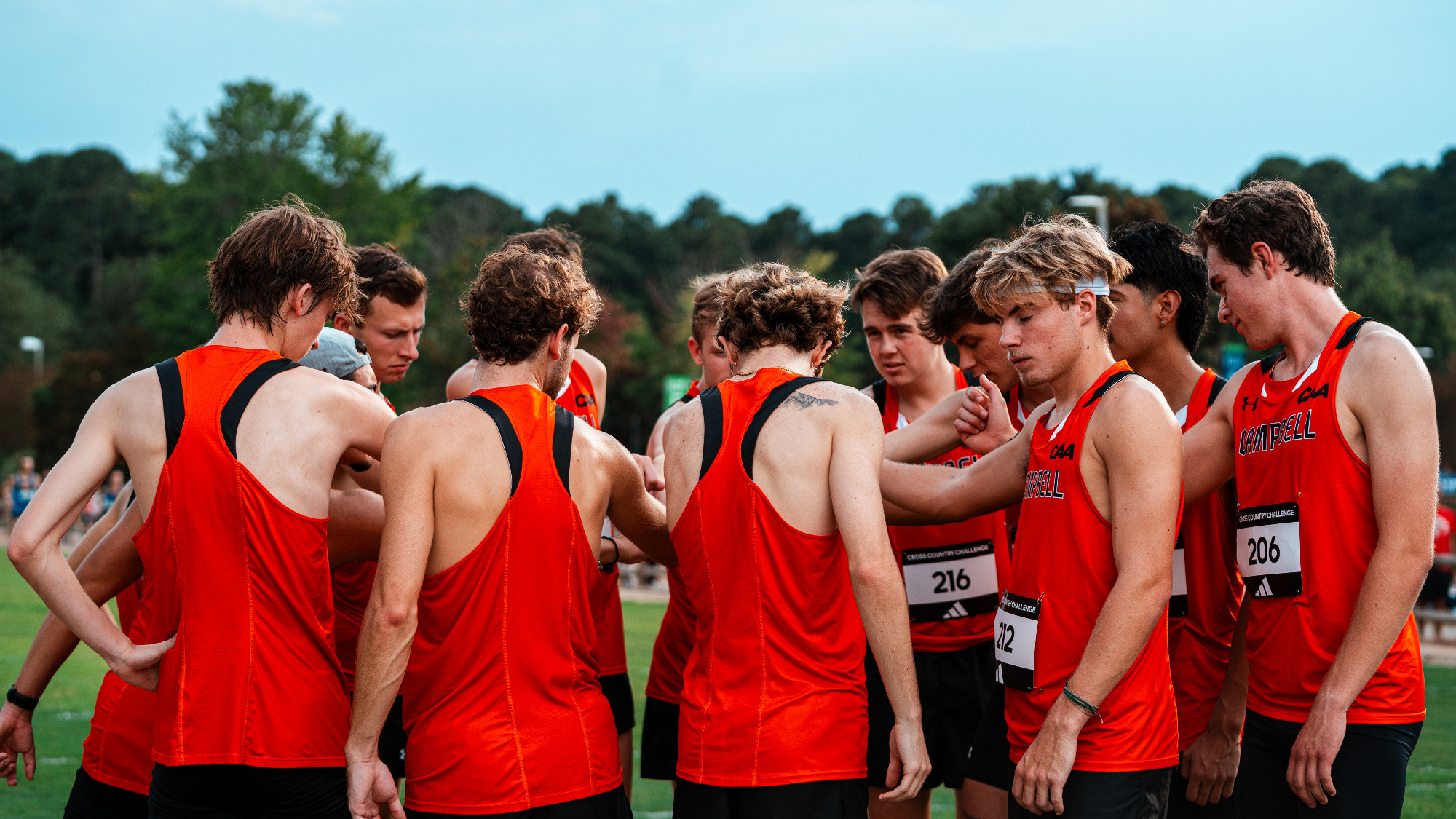 XC Men's Team Huddle