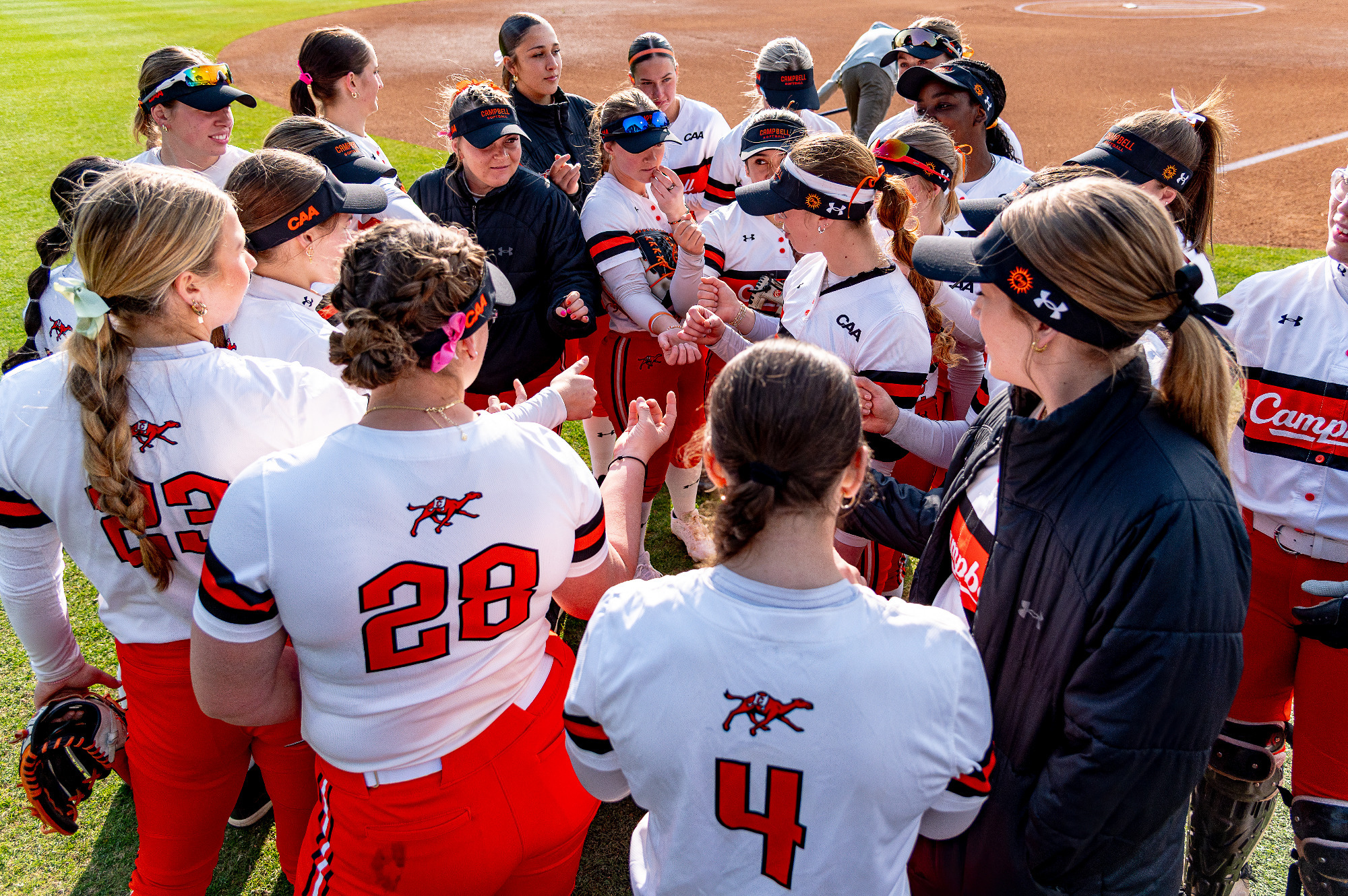 Softball Team Huddle