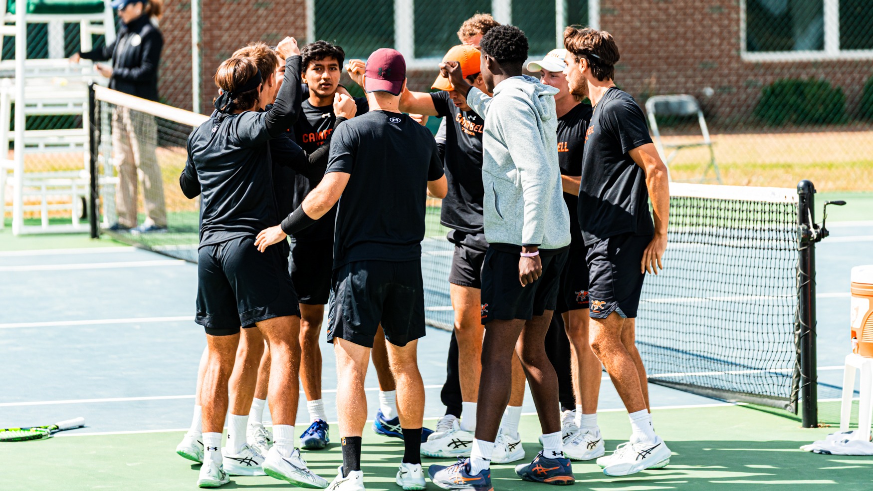 Men's Tennis Team Huddle