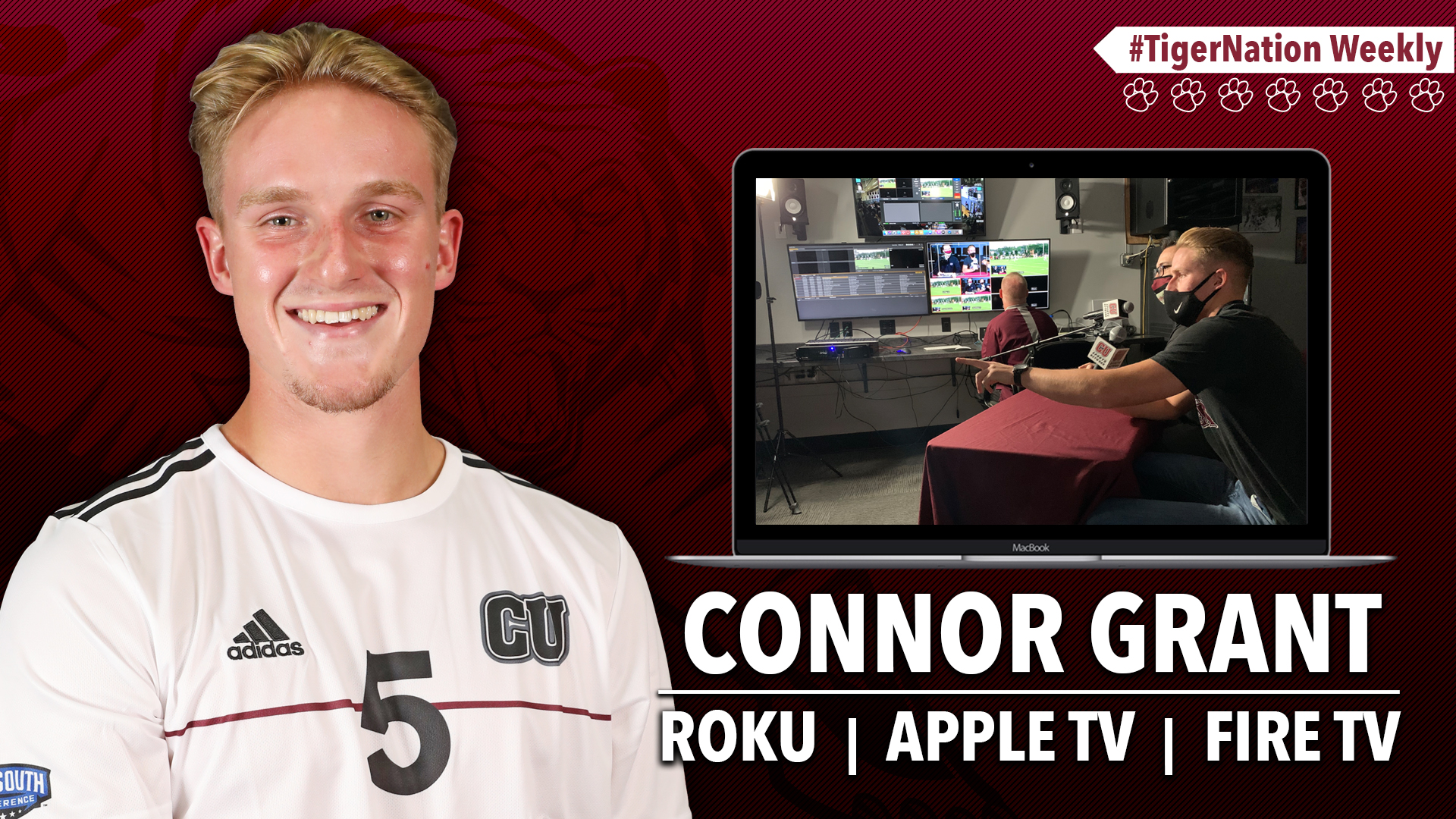 Men's Soccer Connor Grant TigerNationWeekly 9-22-2020