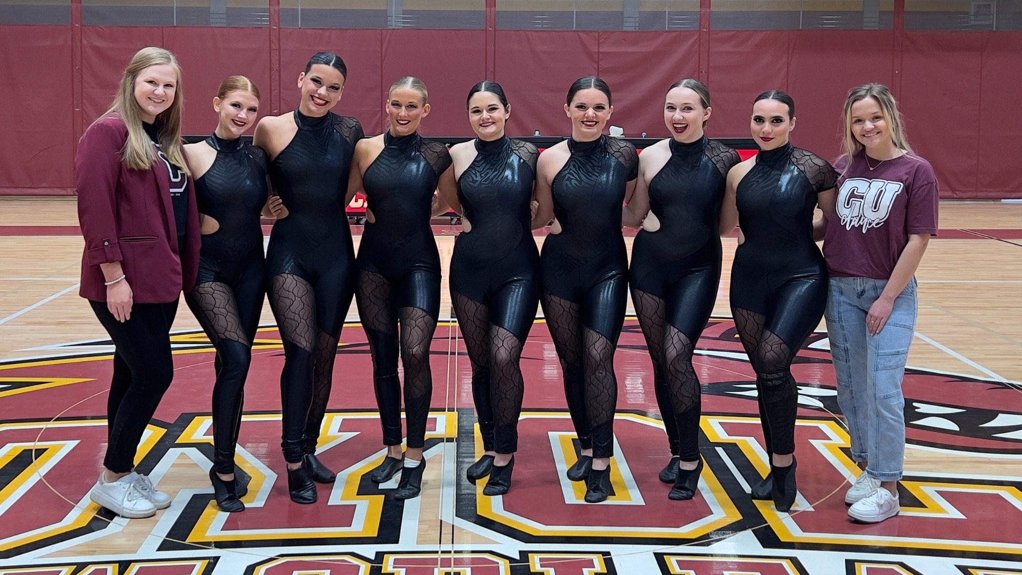 Dance team group pose at regionals