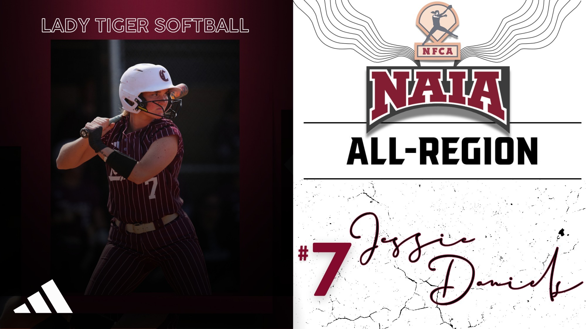 Daniels NFCA NAIA All-Region graphic 52925