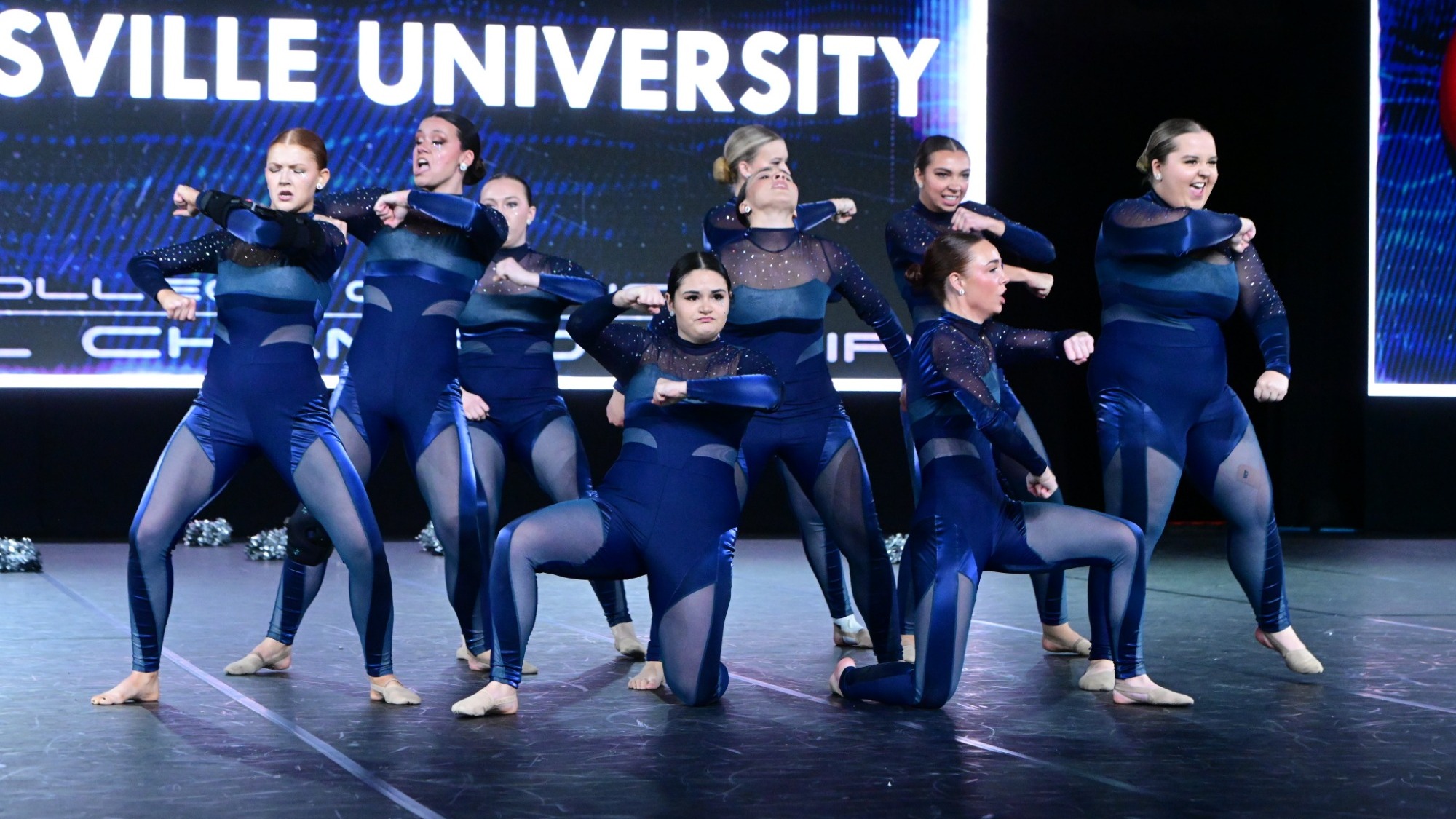 Dance team at competition