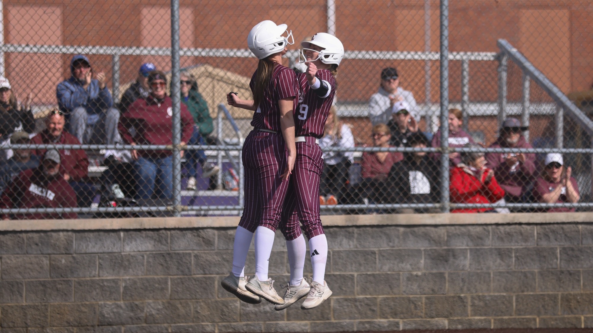 Lady Tigers celebrating