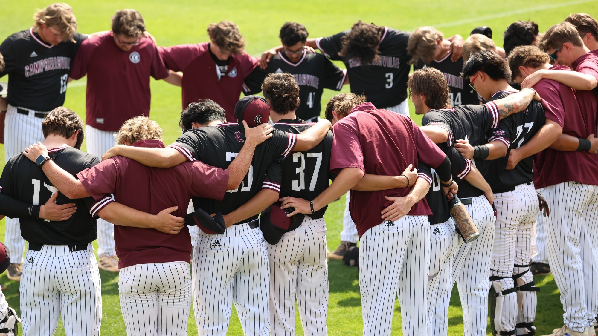 Baseball huddle