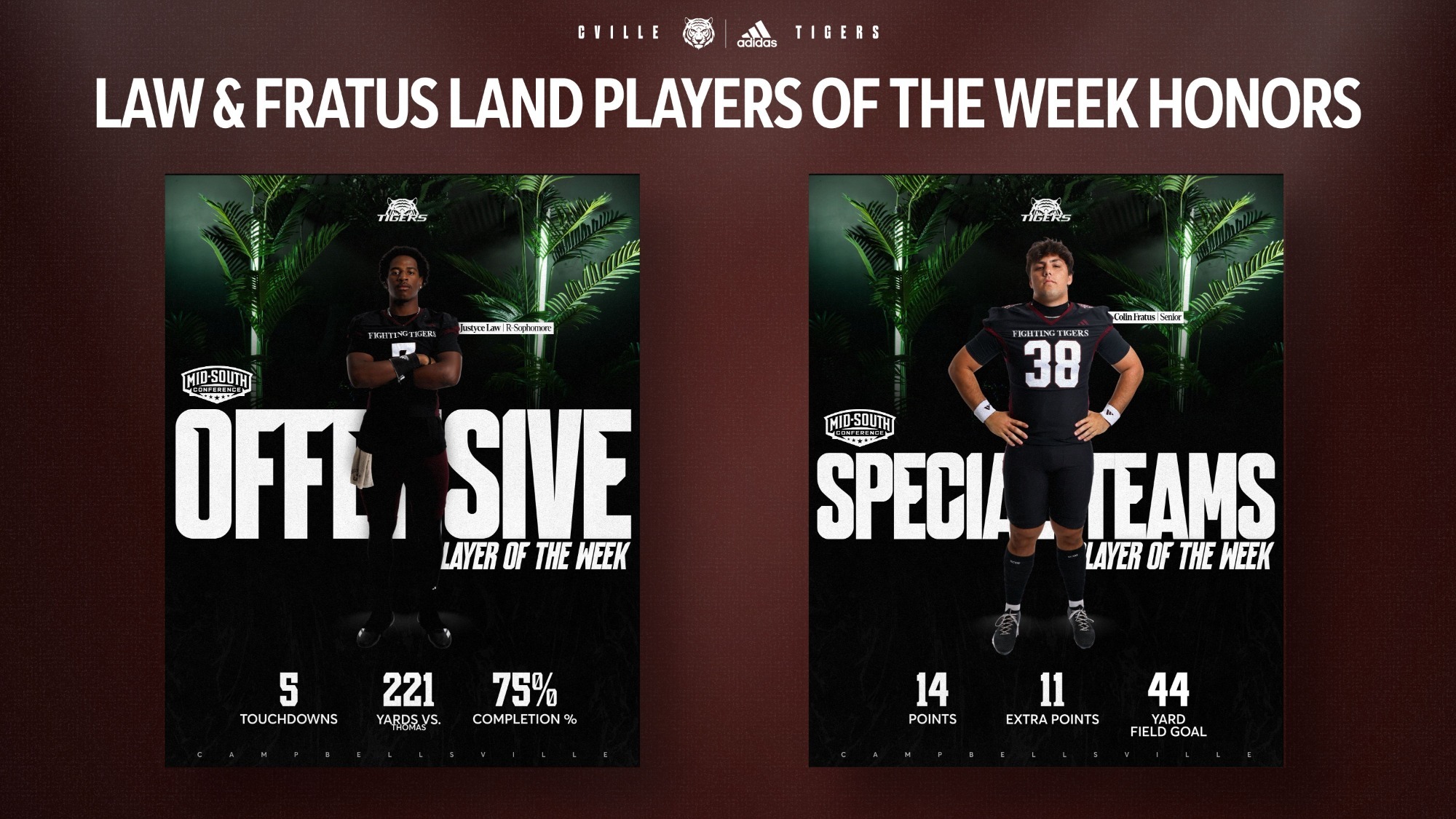 Law & Fratus MSC Players of the Week