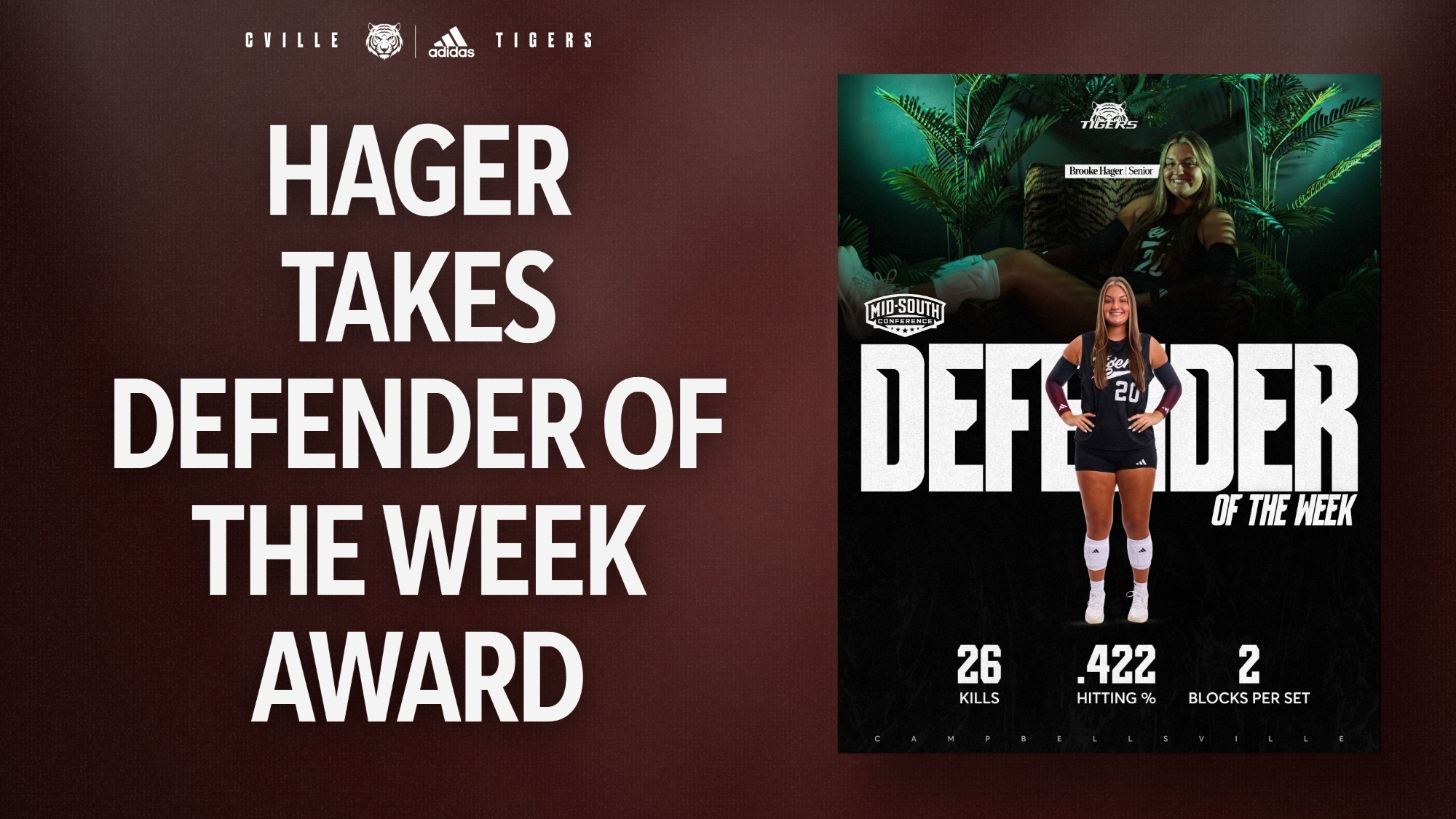 HAGER DEFENDER OF THE WEEK