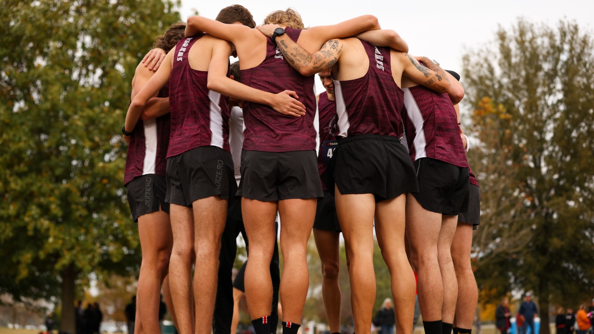 XC team huddled