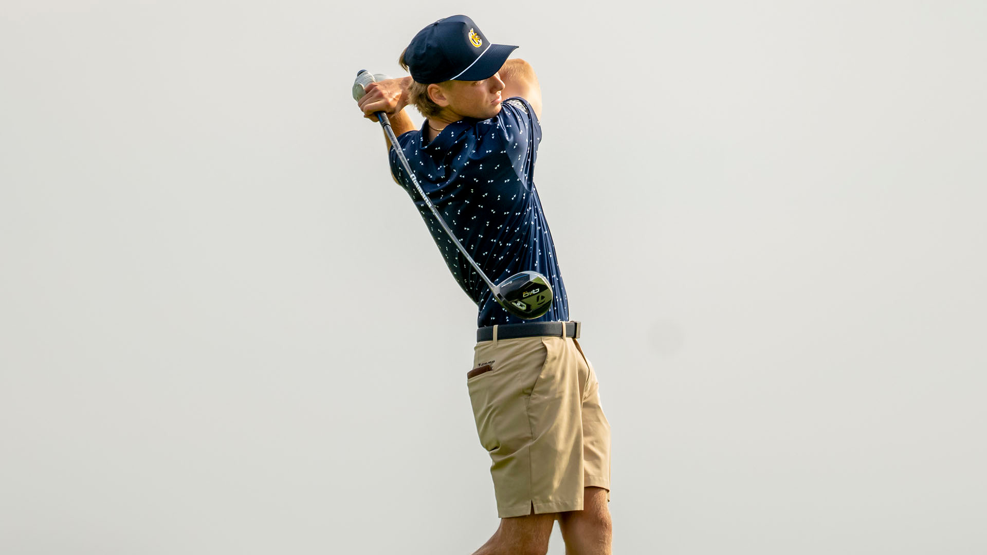 Chase Burgess tees off during the first round of the 2024 Little Three Golf Championship at Crag Burn Golf Club in East Aurora, N.Y.