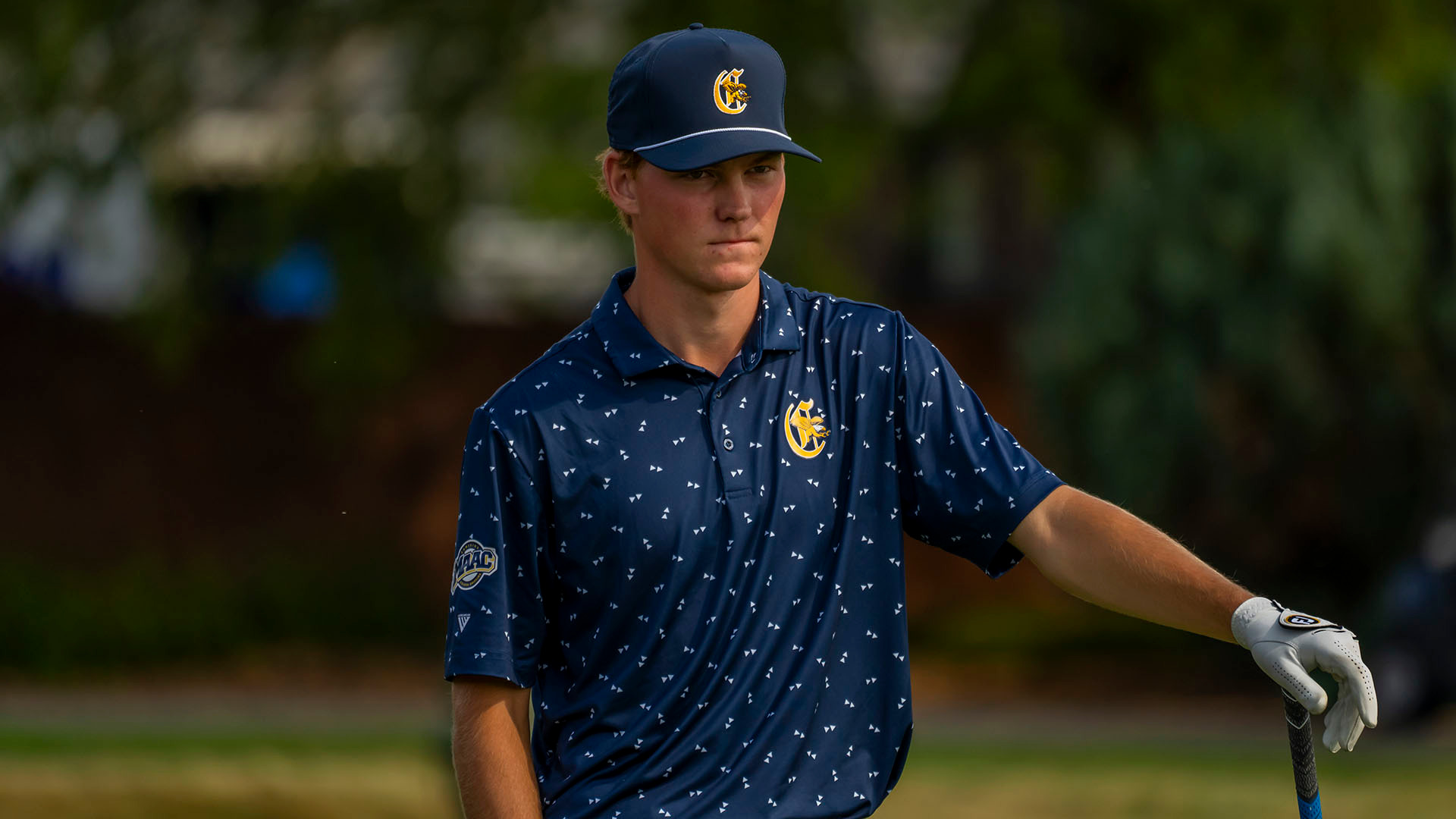 Mikey Takacs waits to hit his drive on the No. 10 tee at the 2024 Little Three Championship at Crag Burn Golf Club in East Auroura, N.Y., on Sept. 17, 2024.