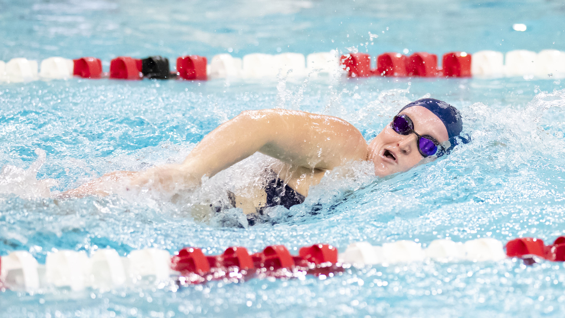 Hannah Brainard is shown in competition against Geneseo at the Burt Flickinger Center in downtown Buffalo