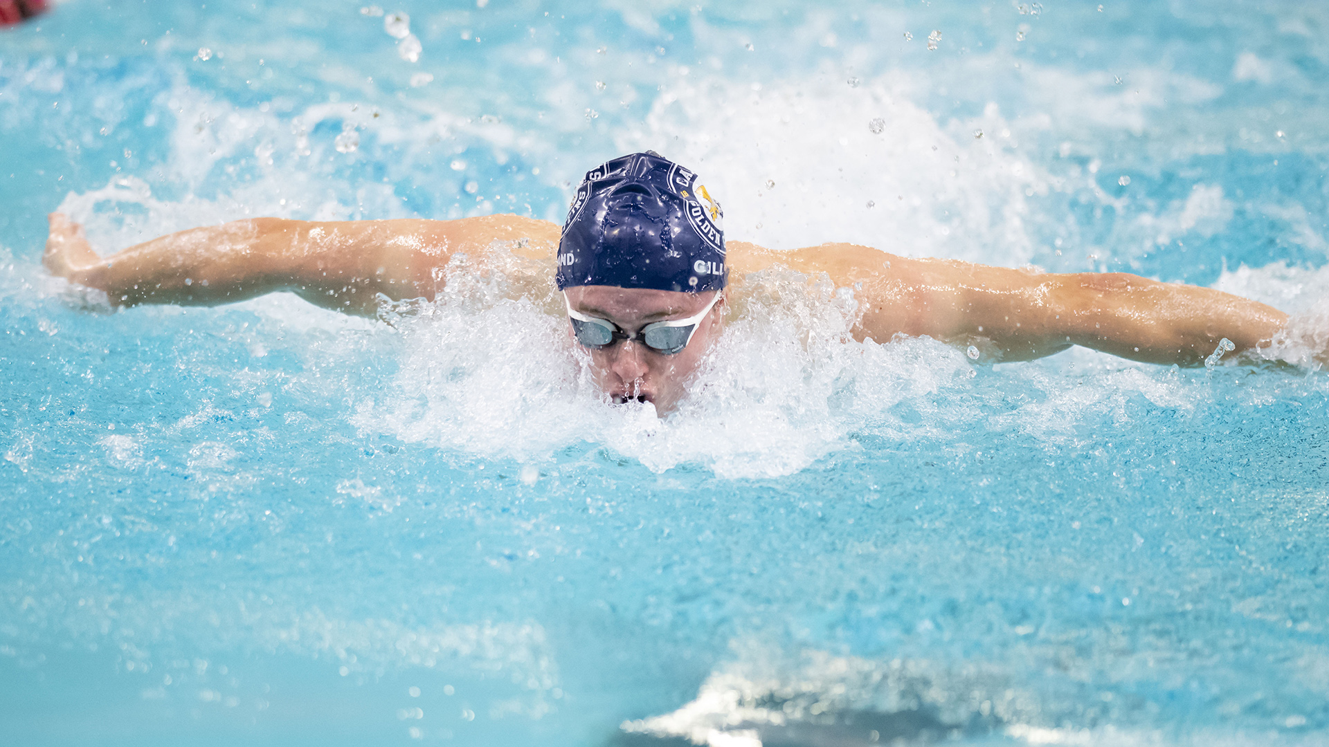 Peyton Gilliand is shown in competition against Geneseo at the Burt Flickinger Center in downtown Buffalo