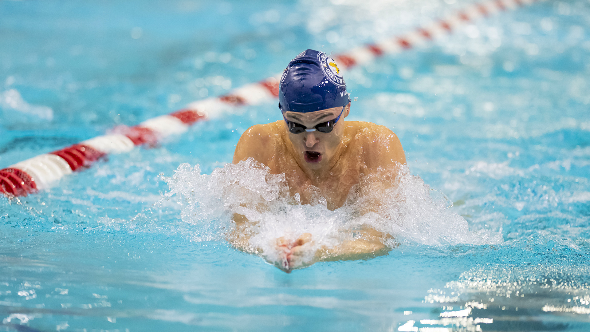 Sam Vidal is shown in competition against Geneseo at the Burt Flickinger Center in downtown Buffalo