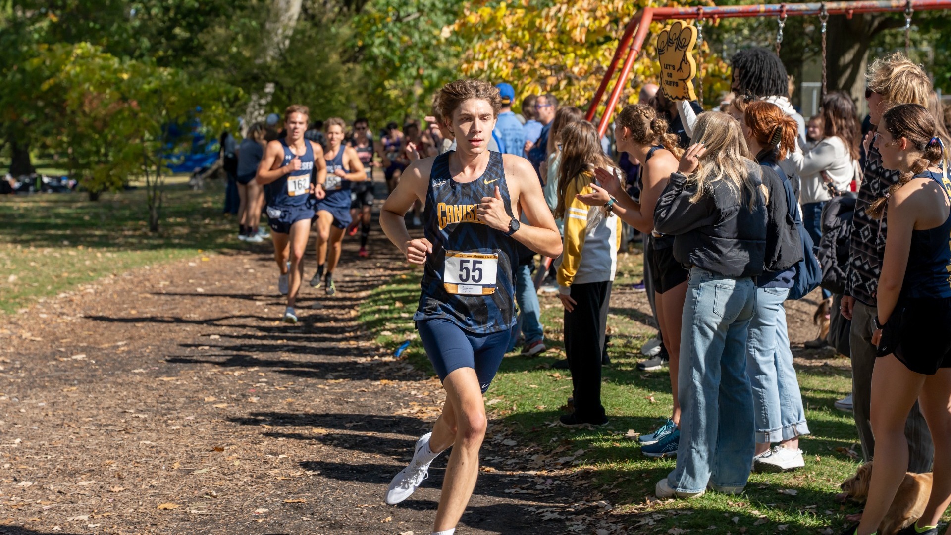 Joseph Pivarunas running in the Alumni Classic on oct. 18, 2025