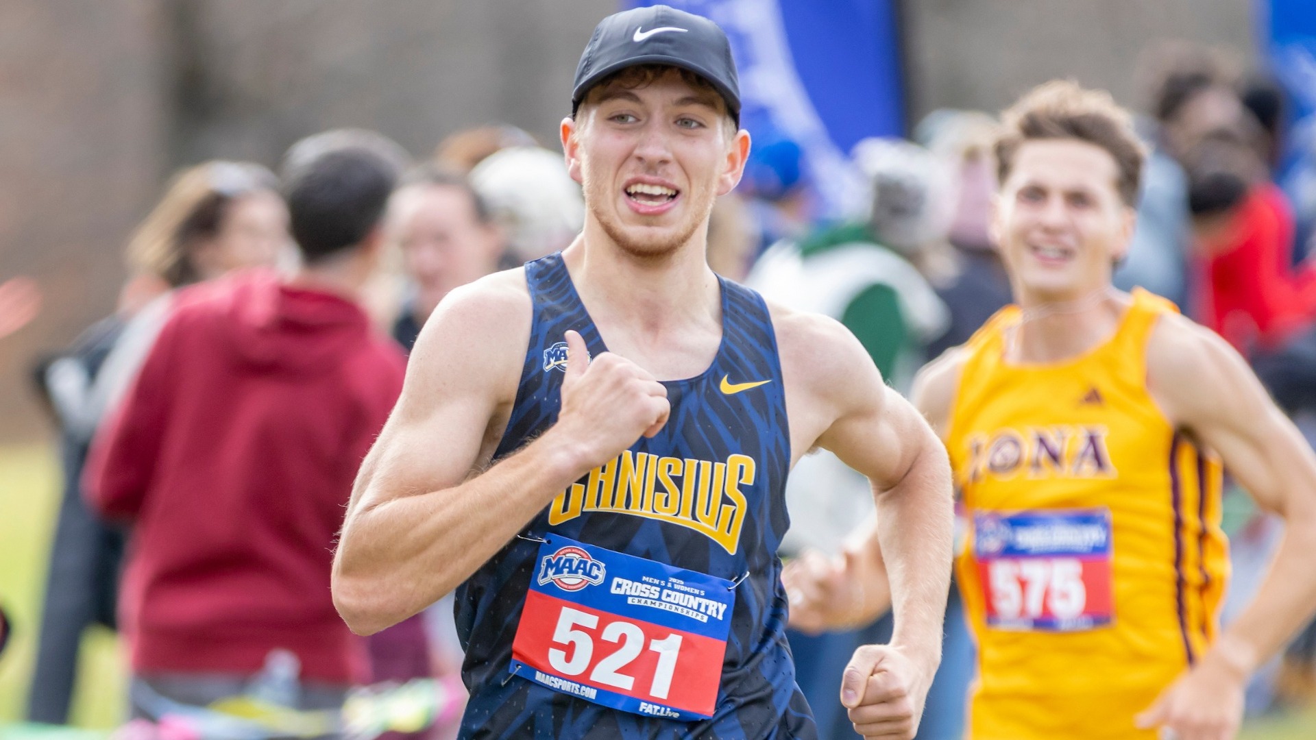 Kyle Urban running in the 2025 MAAC Championships on Nov. 1, 2025
