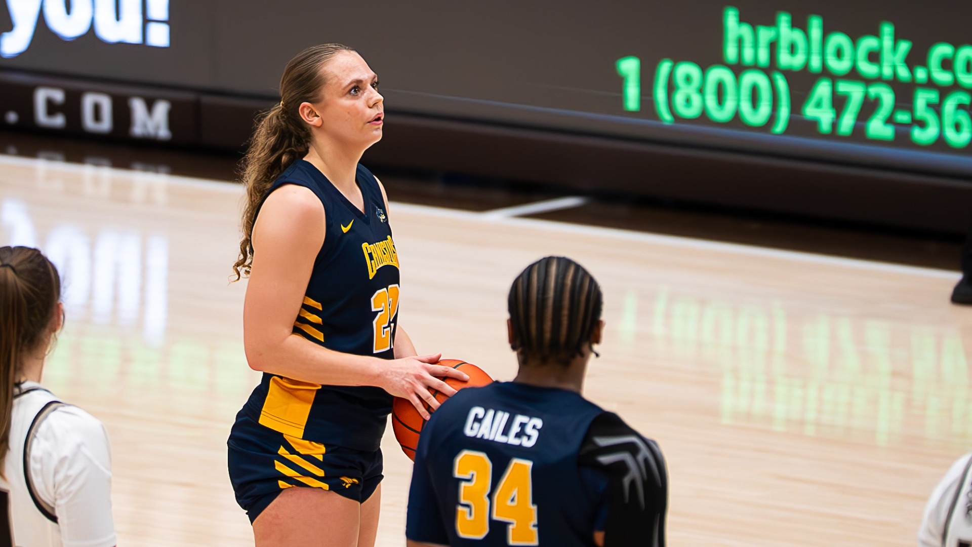 Franka Wittenberg prepares to take a free throw against St. Bonaventure at the Reilly Center in Olean, N.Y. on Friday, November 14th 2025.