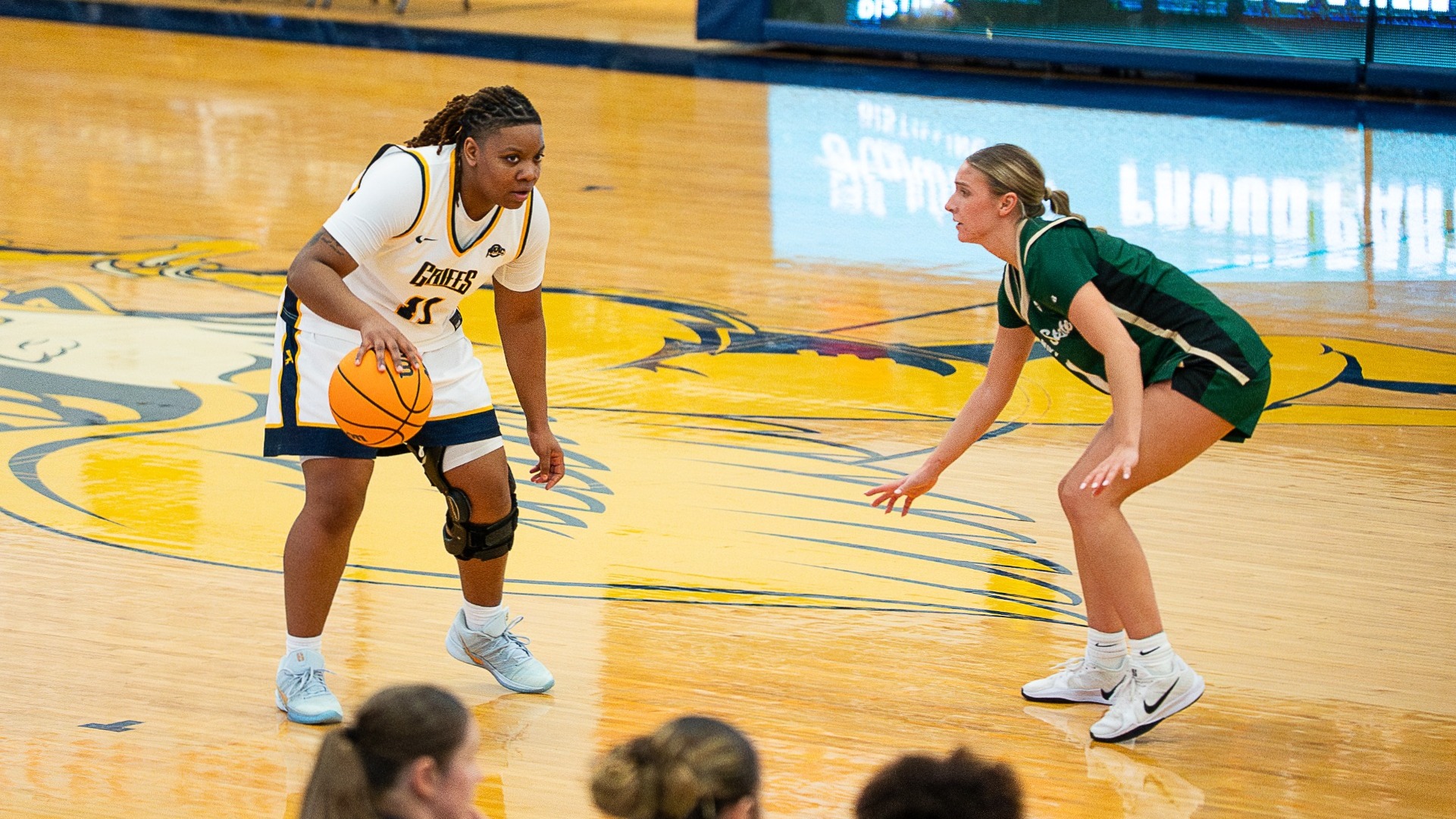 Antonique Auston holds ball vs Wright State inside the Koessler Athletic Center in Buffalo, N.Y. on Friday, December 12th 2025.