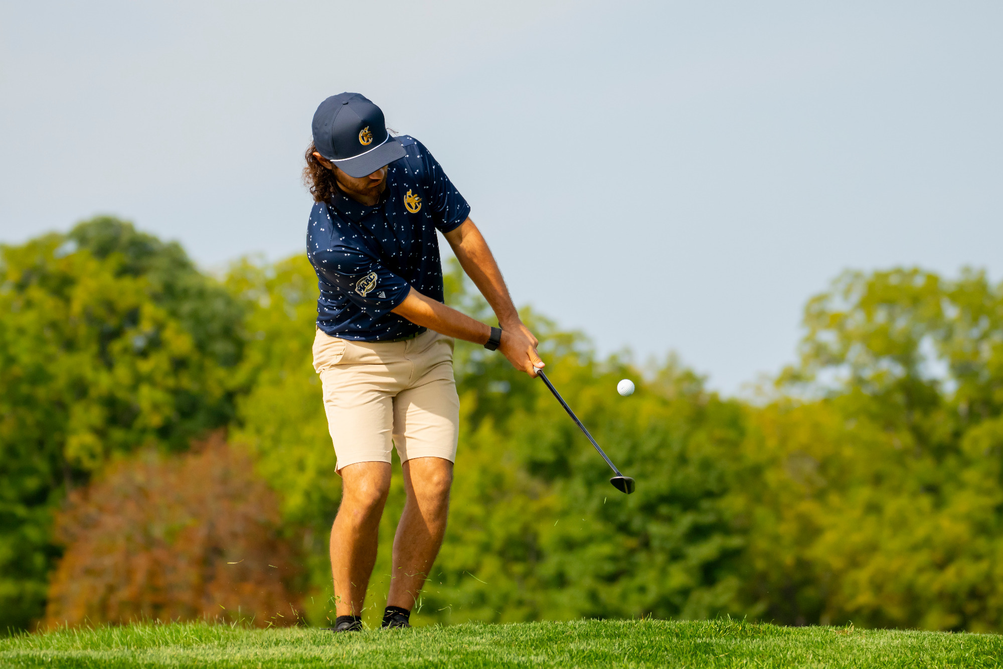 Jake Dantonio hits a chip shot at Crag Burn Golf Club in East Aurora, N.Y., in an undated photo
