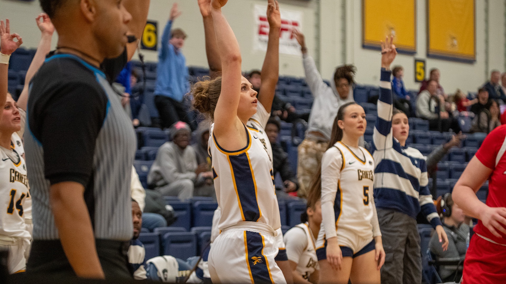 Franka Wittenberg nails a three from the corner versus Marist 