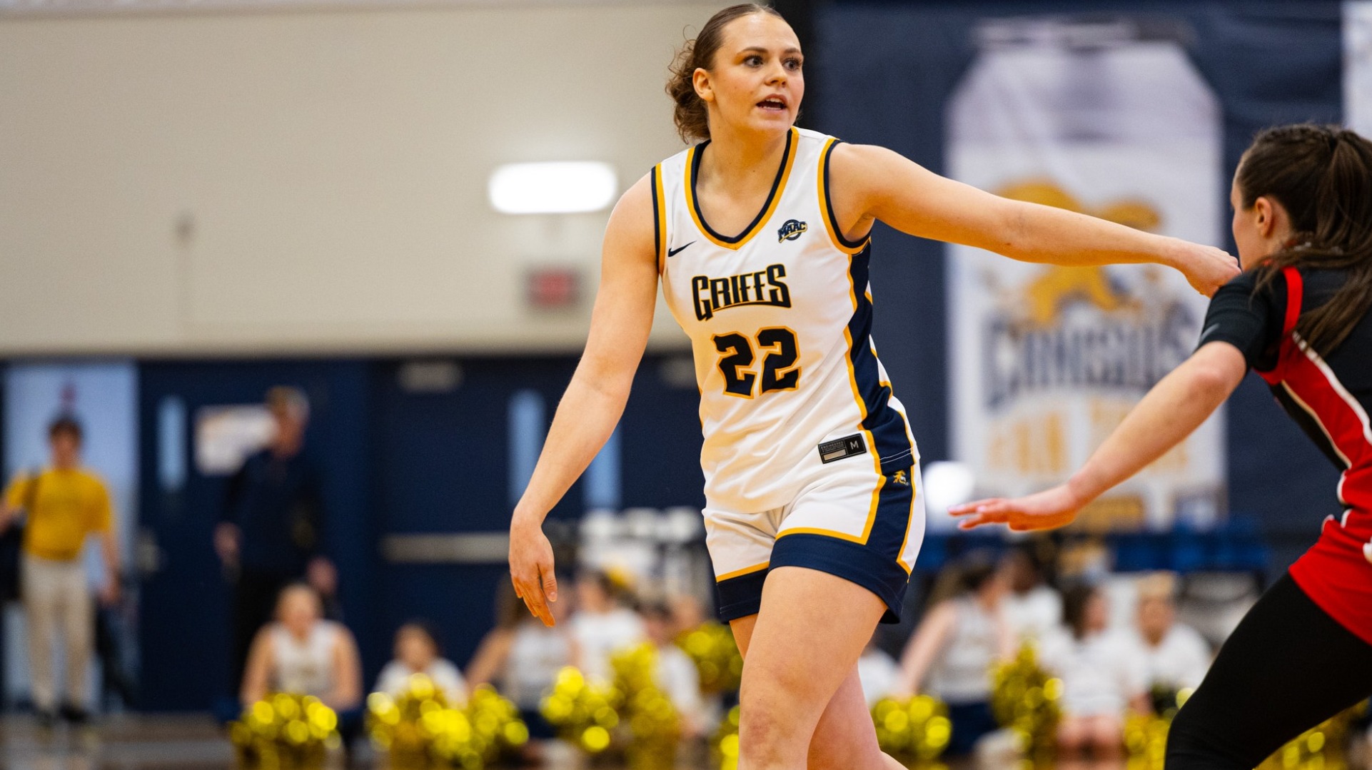 Franka Wittenberg calls a play against Fairfield on Saturday, Jan. 24.