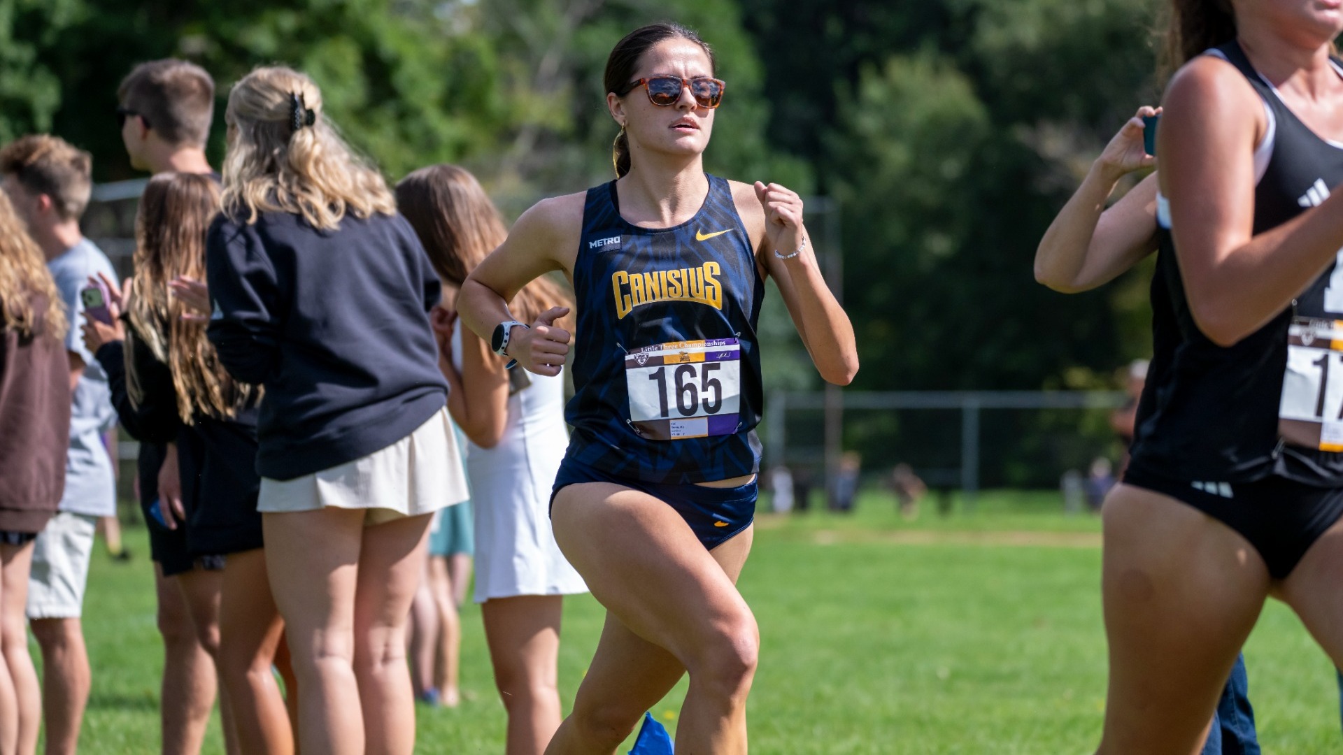 Mia Servis race action at the Little Three Championships