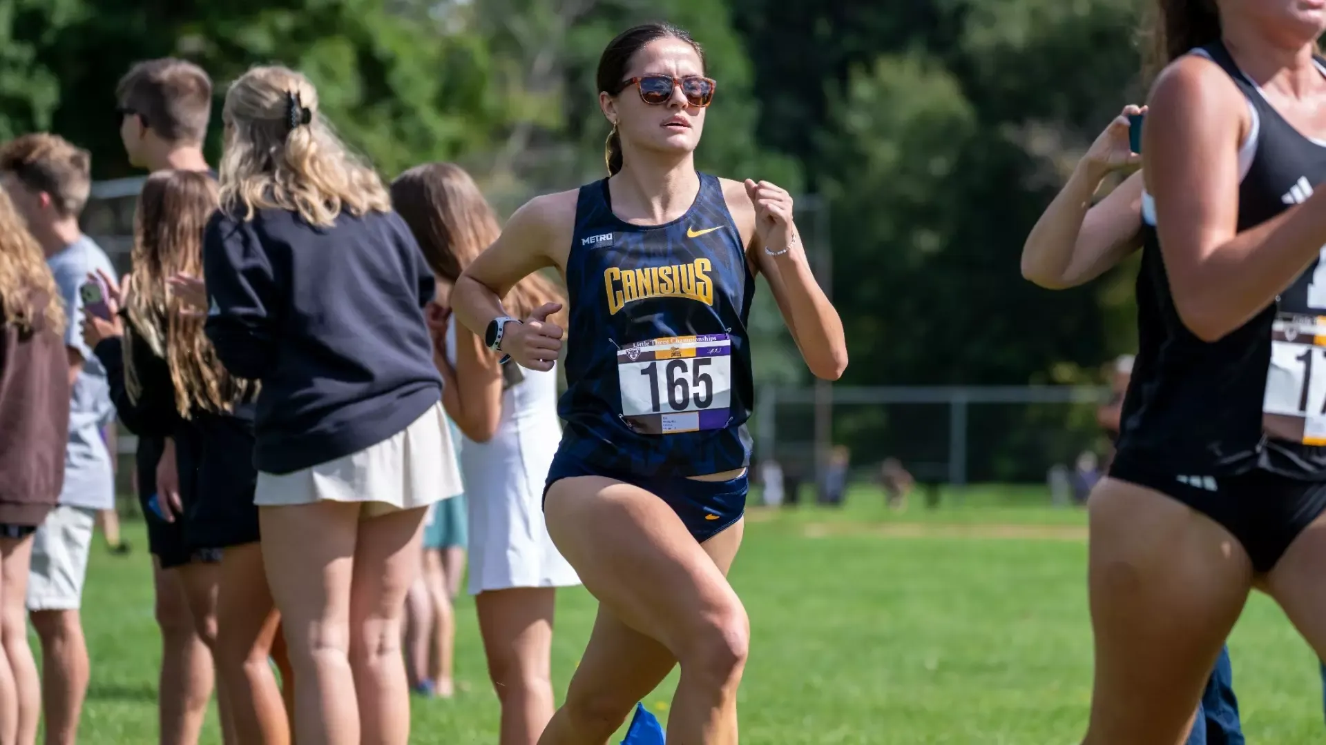 Mia Servis race action at the Little Three Championships - Sept. 5. 2026